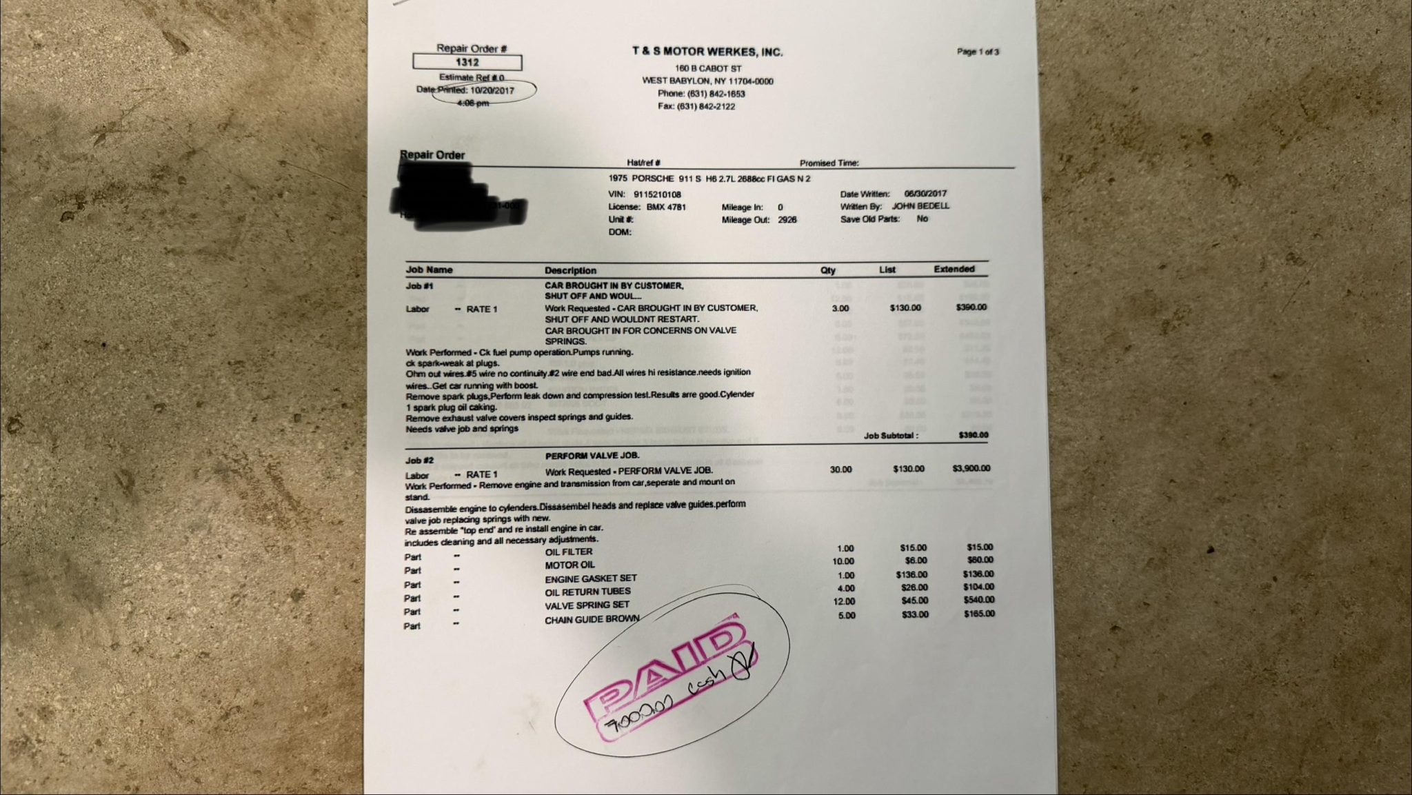 Service record