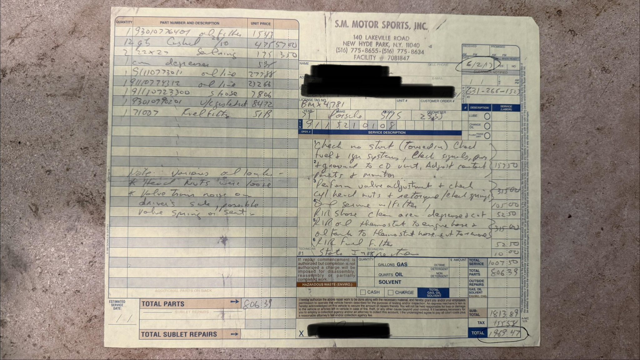 Service record