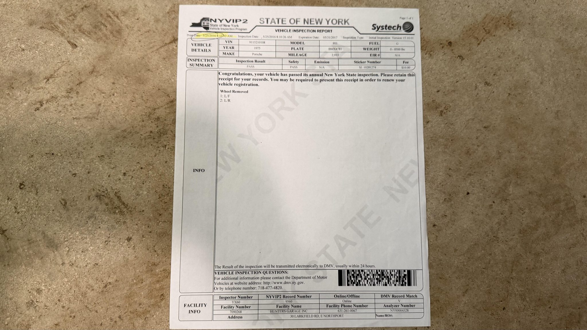 Service record
