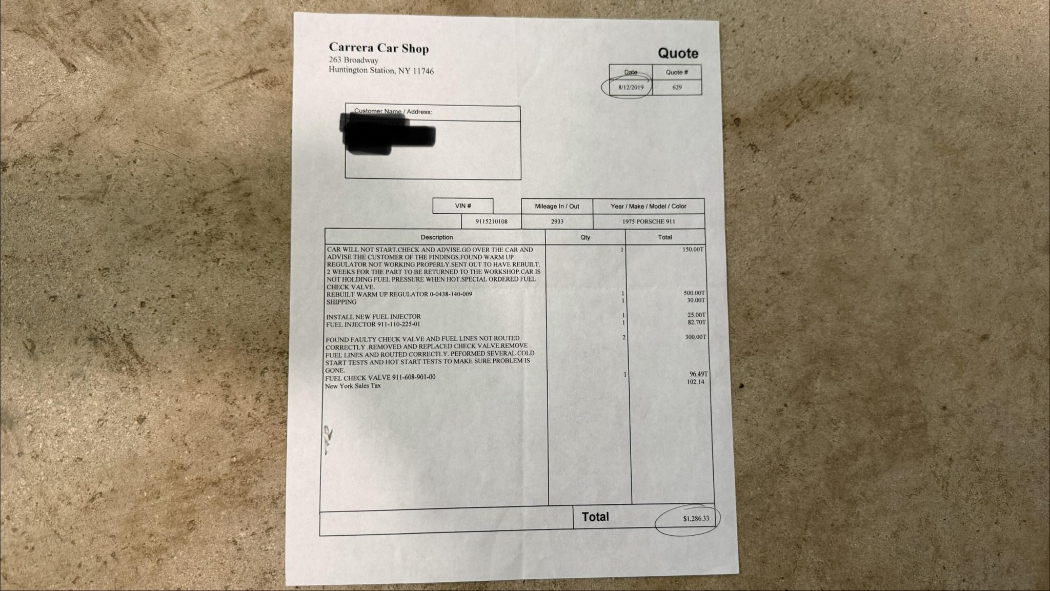Service record