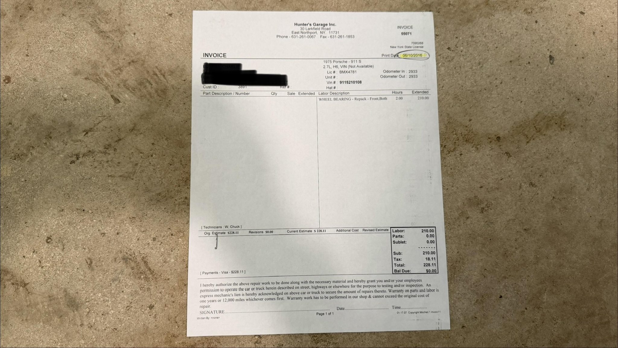 Service record