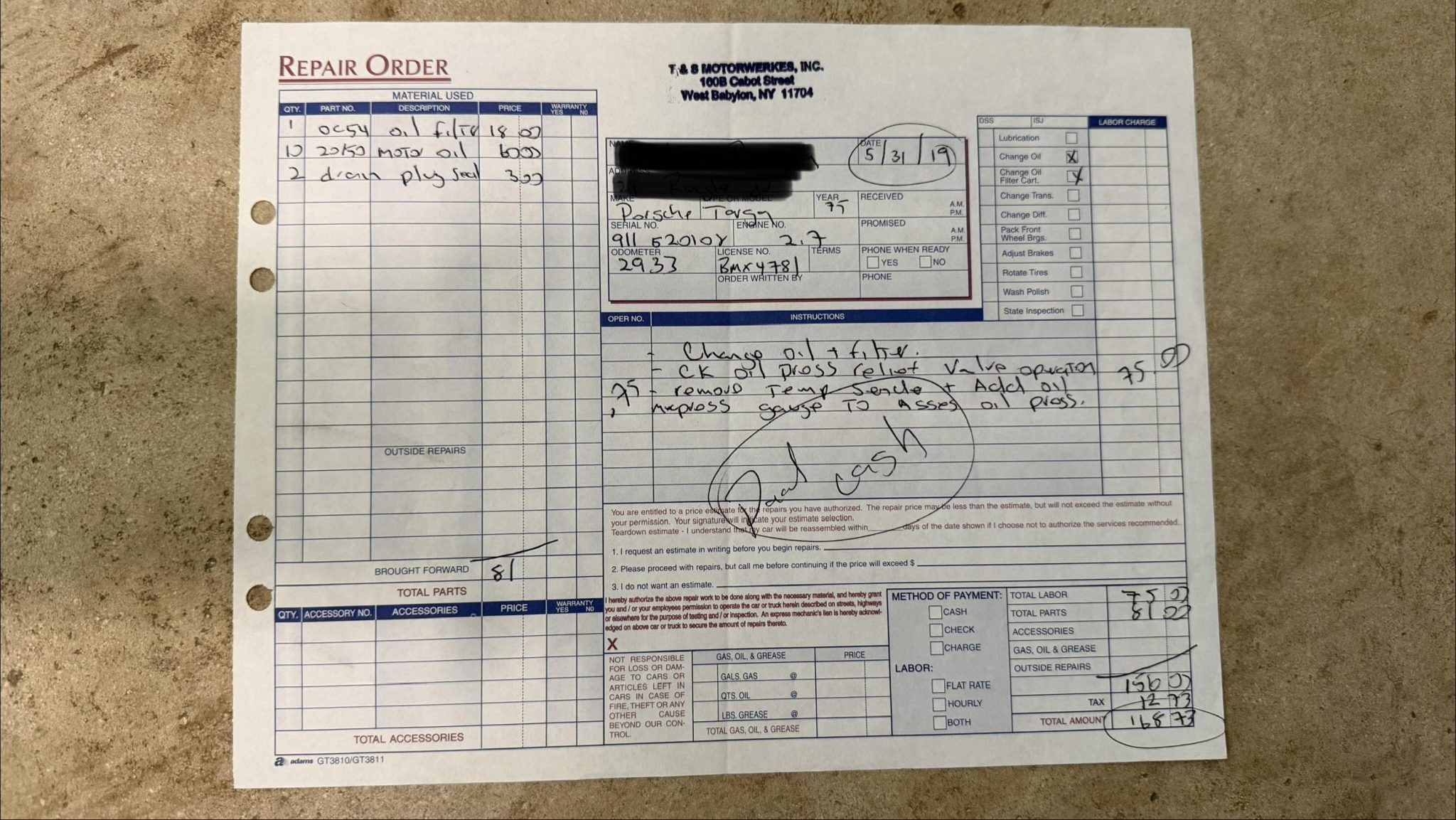 Service record
