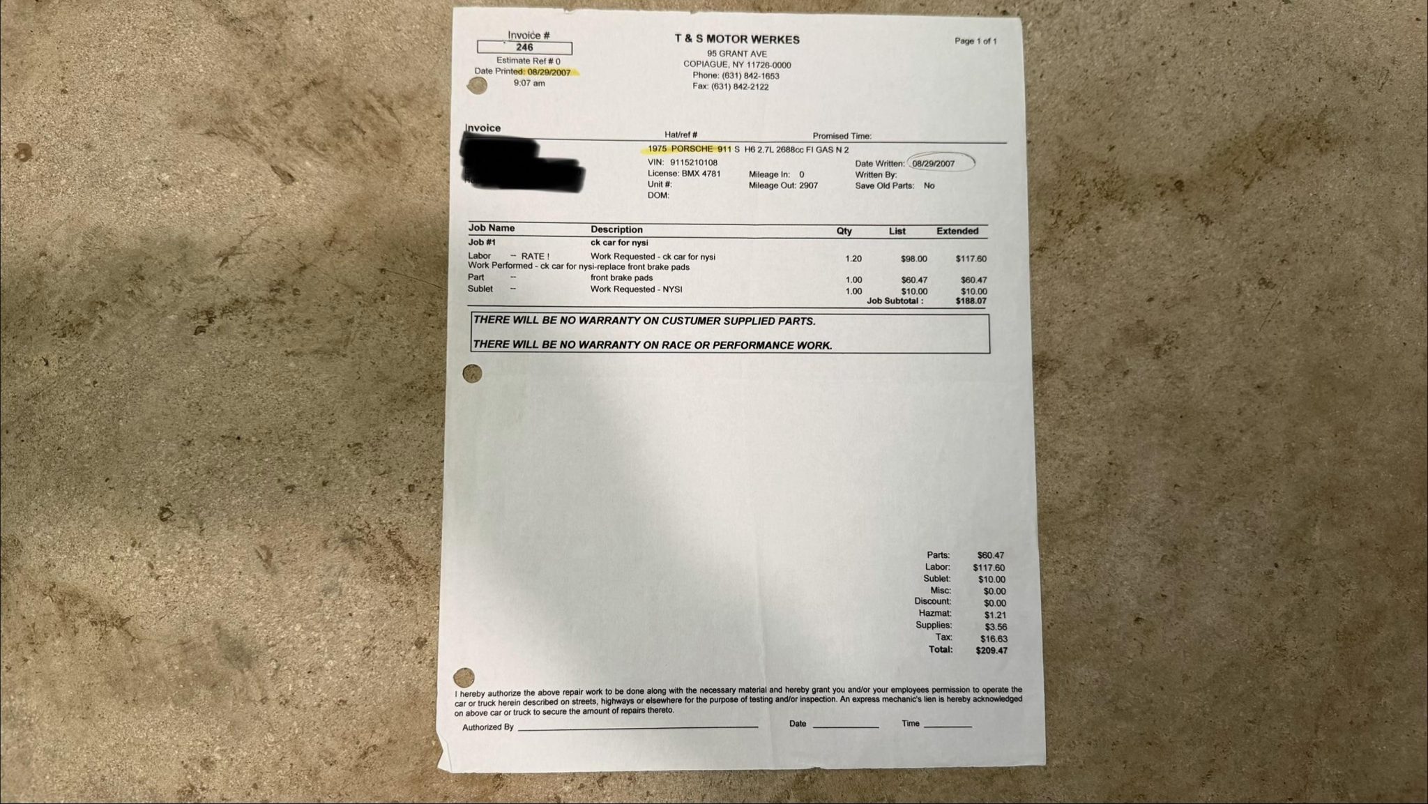 Service record