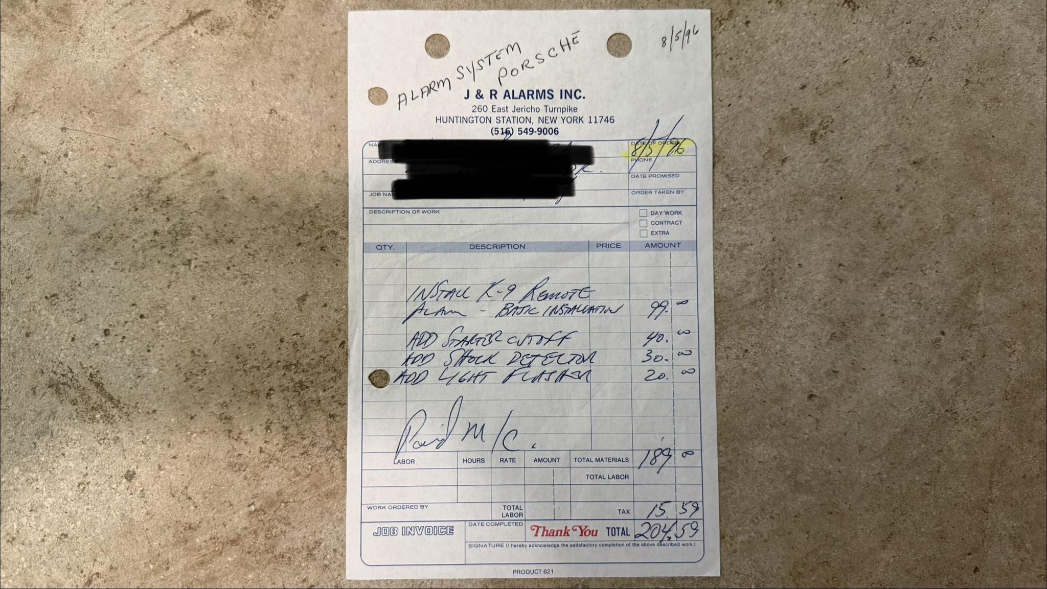 Service record
