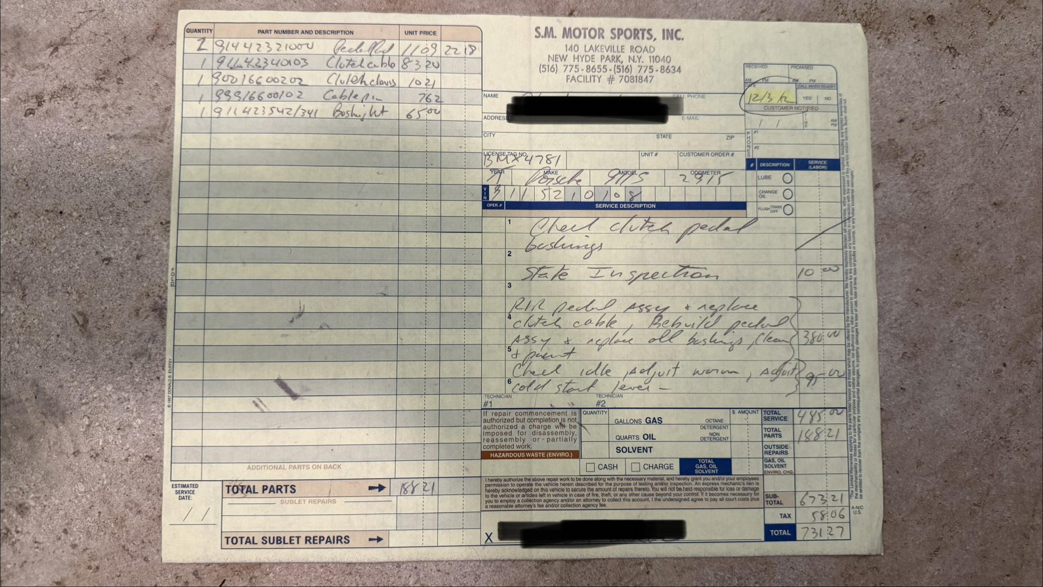 Service record