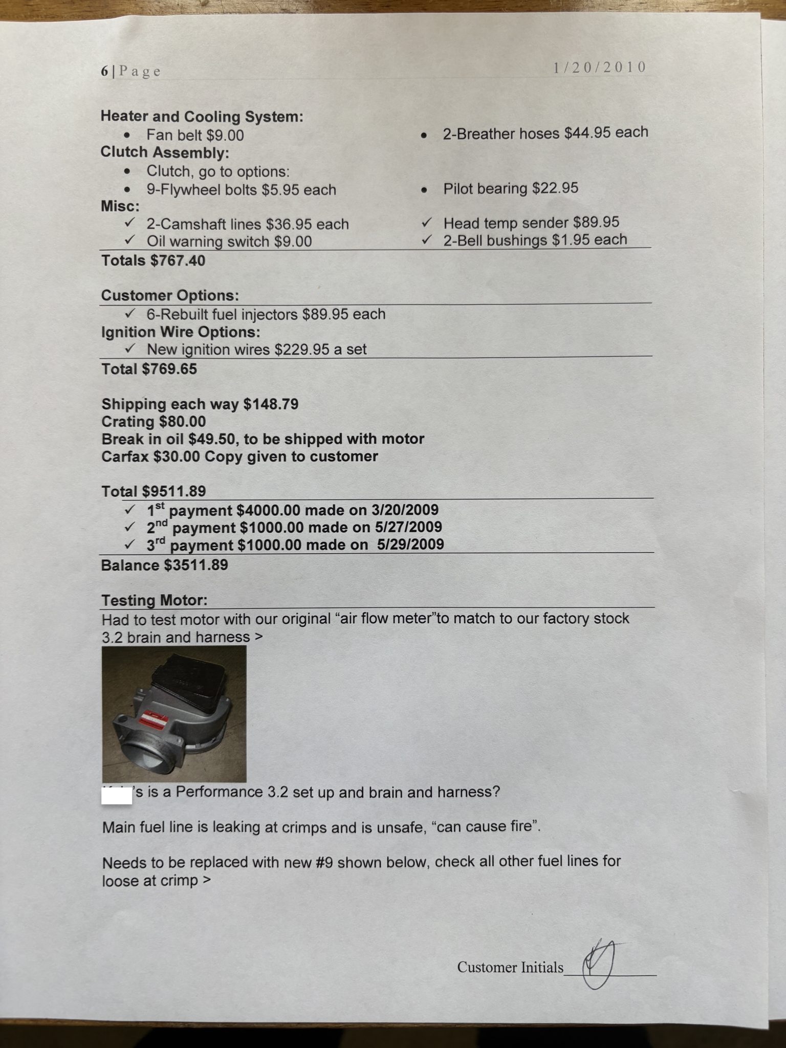 Service record
