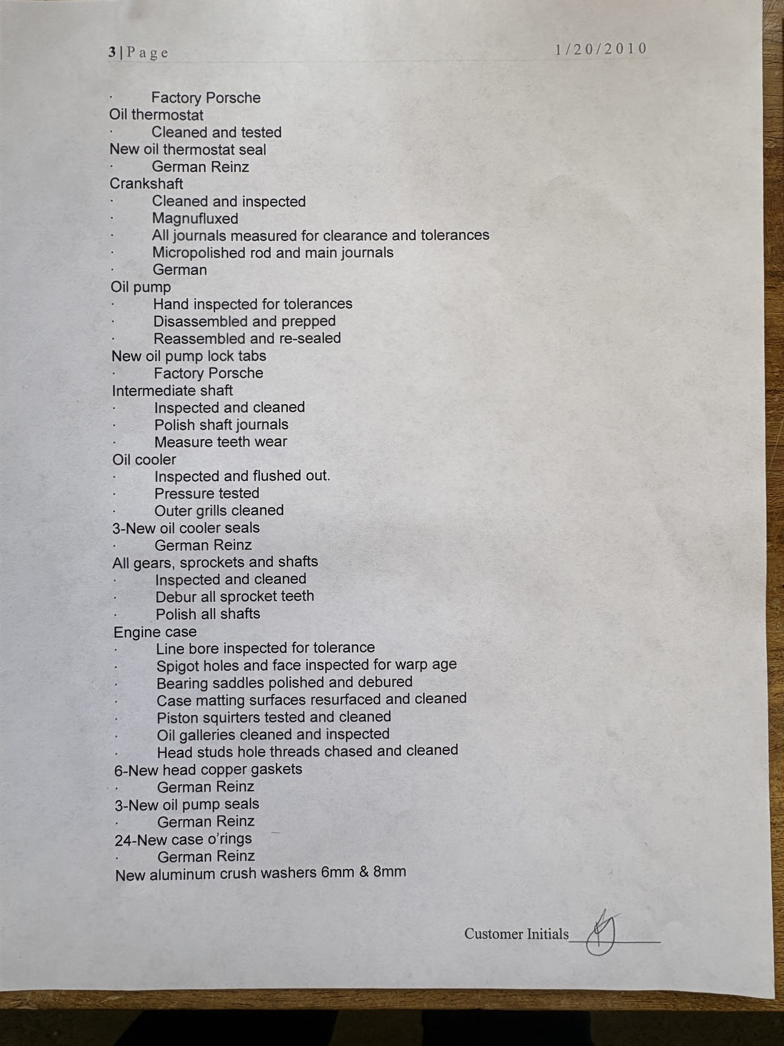 Service record