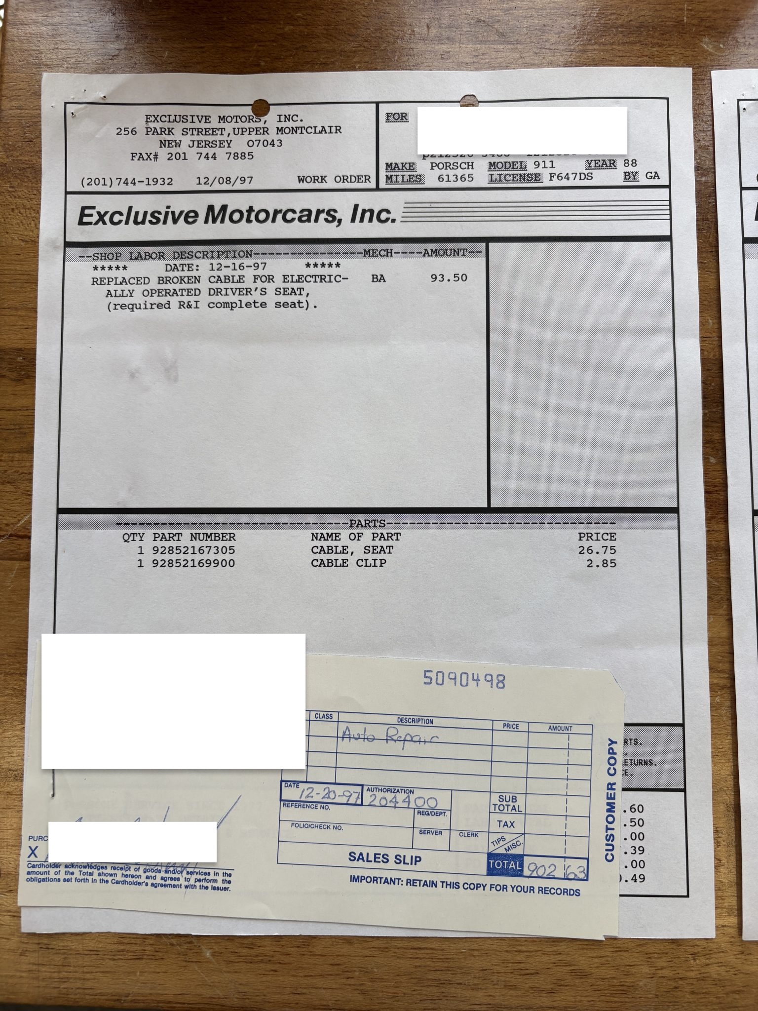 Service record