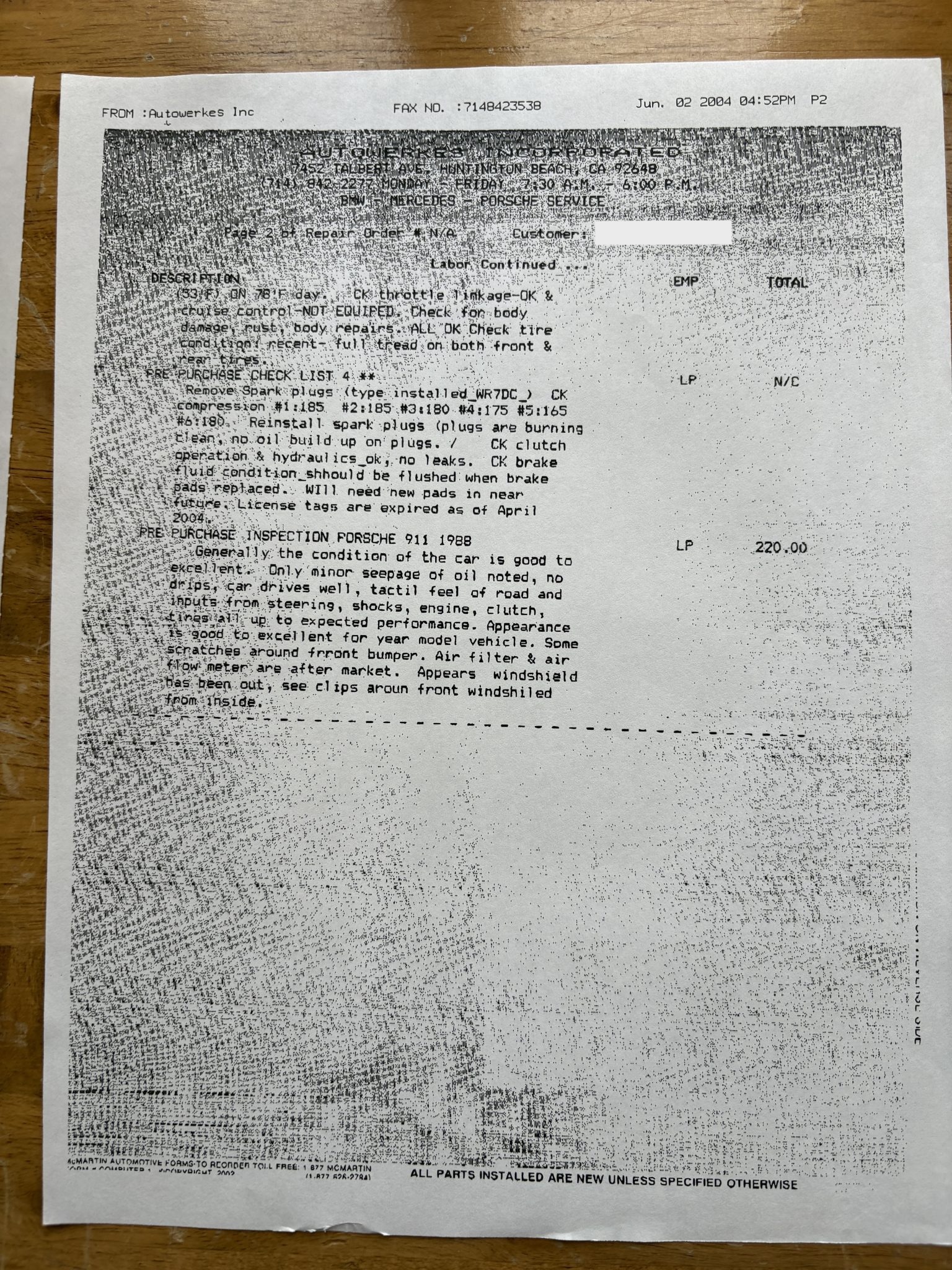 Service record