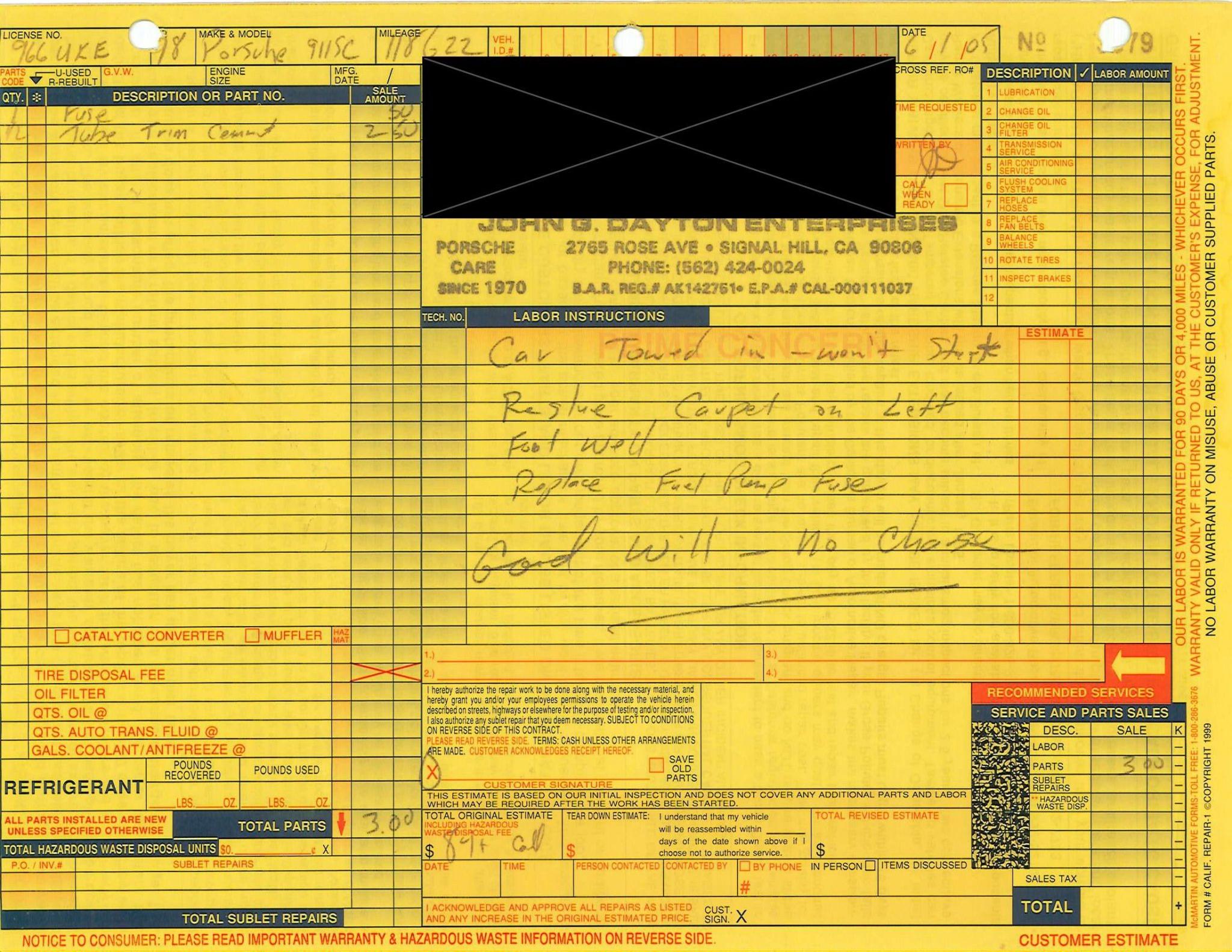 Service record