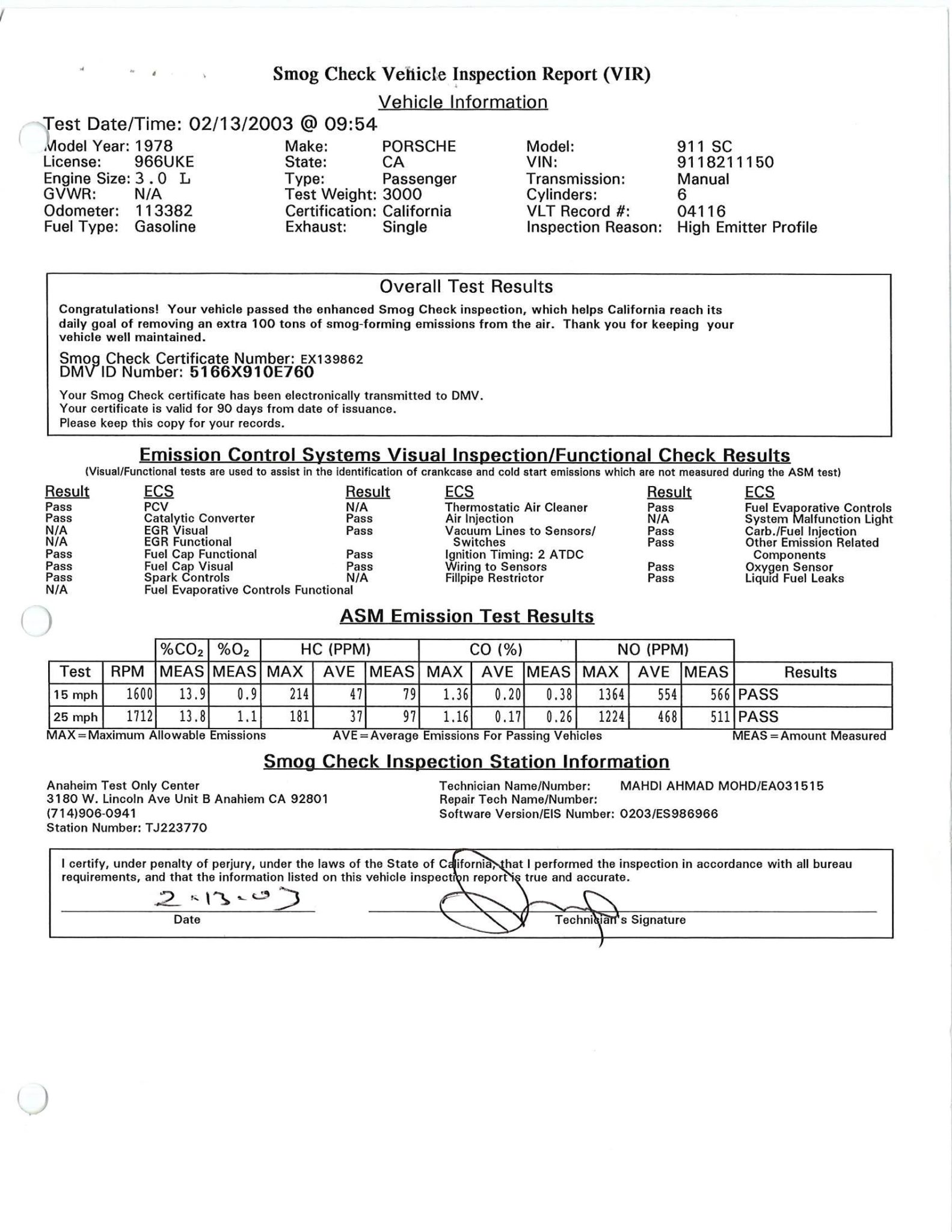 Service record