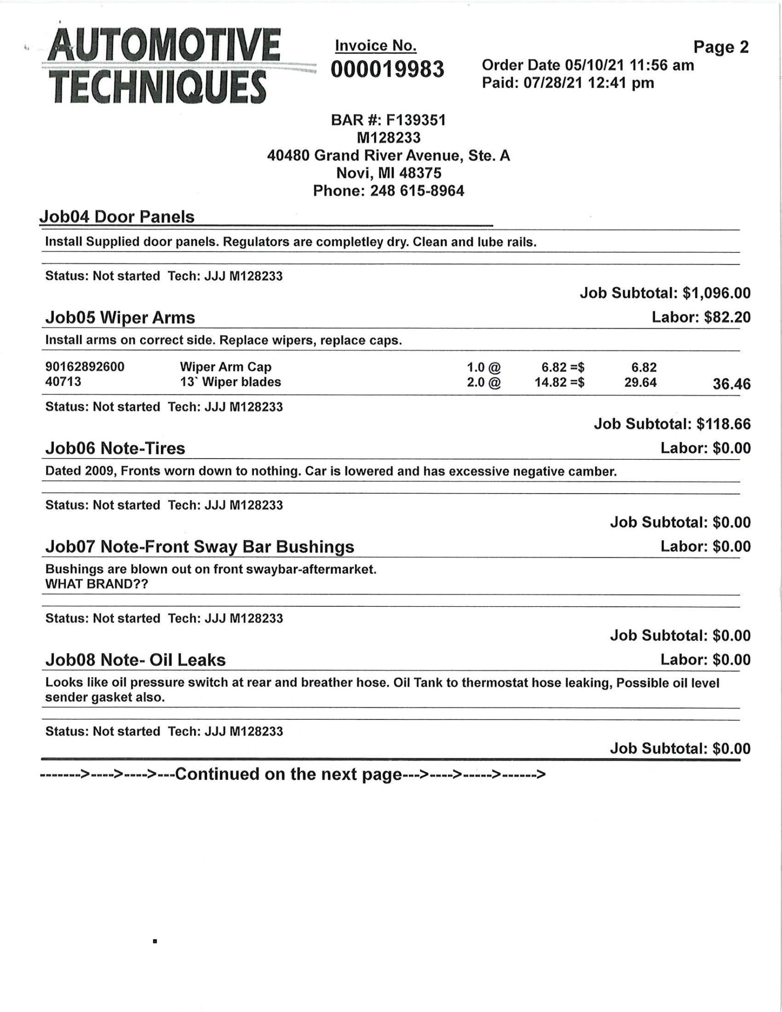 Service record