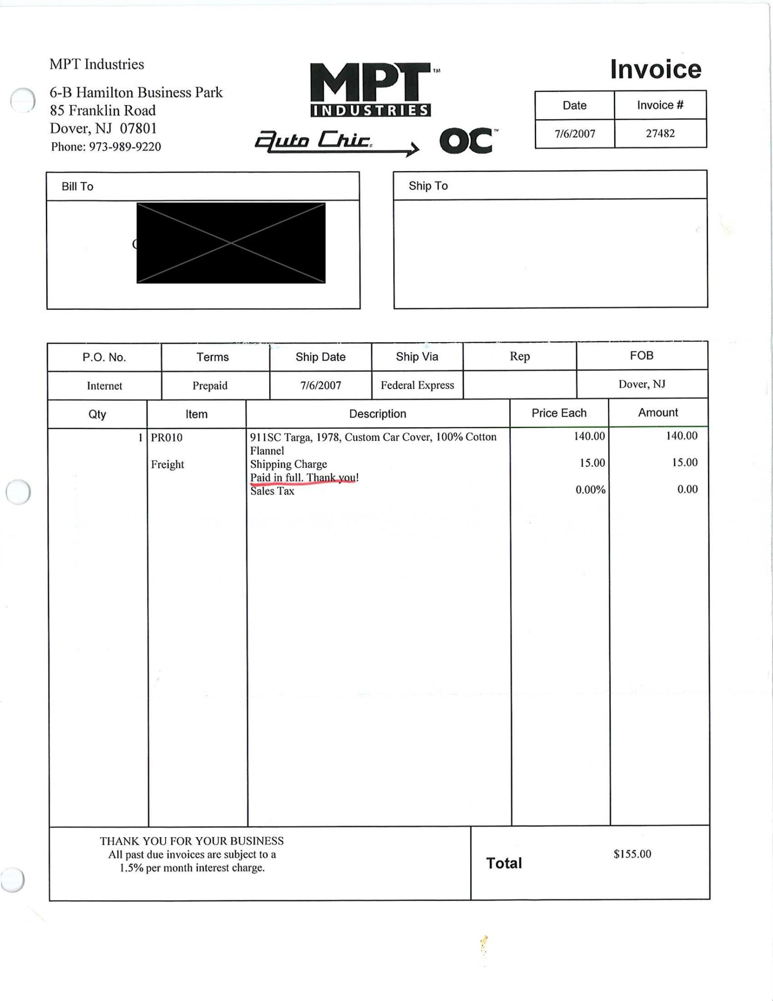 Service record