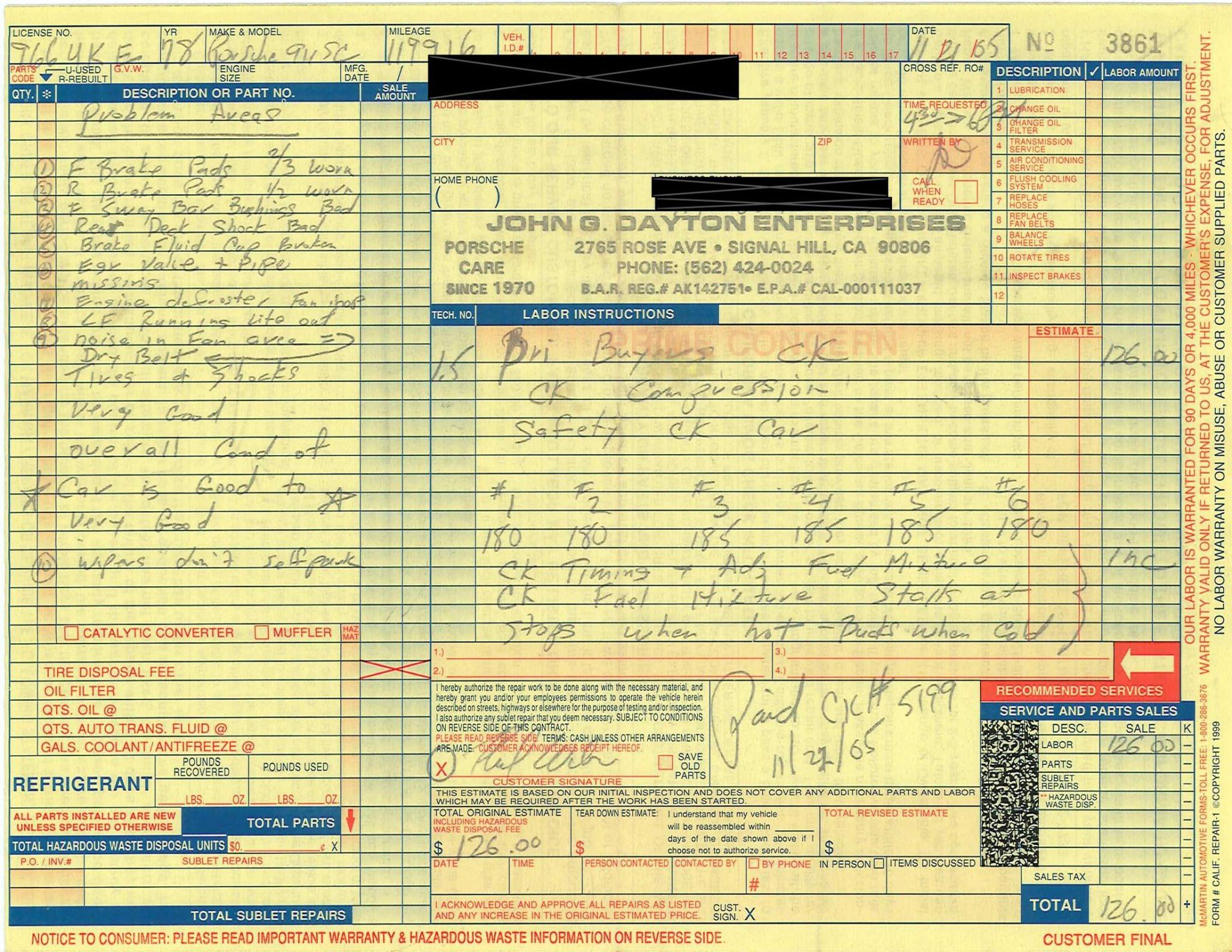 Service record
