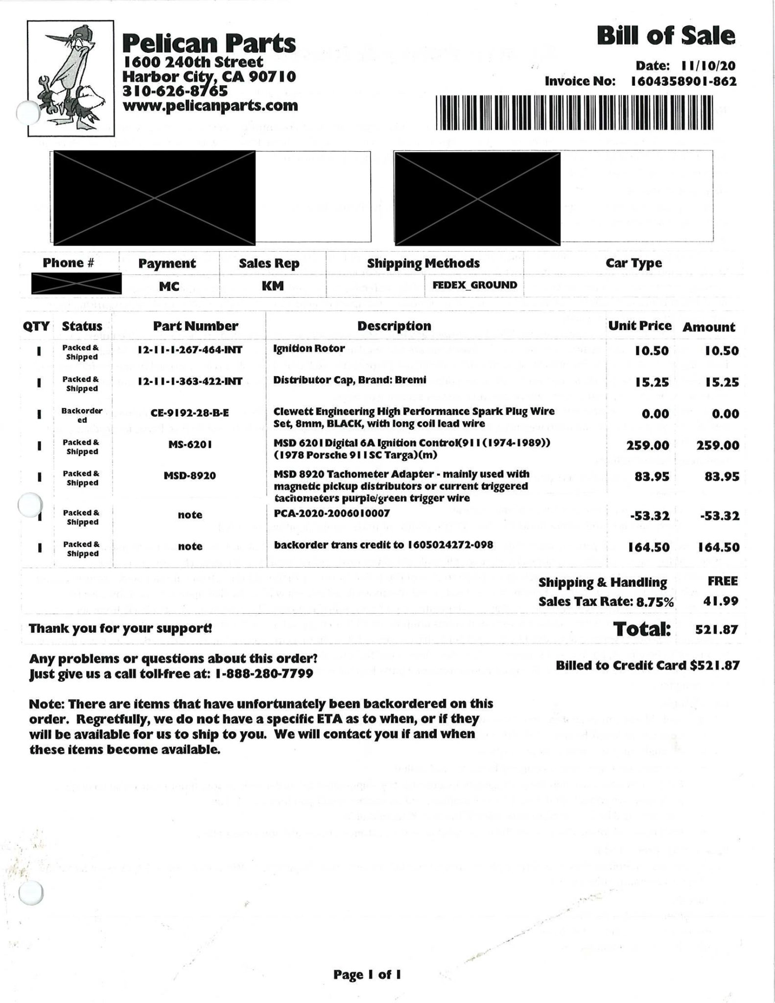 Service record