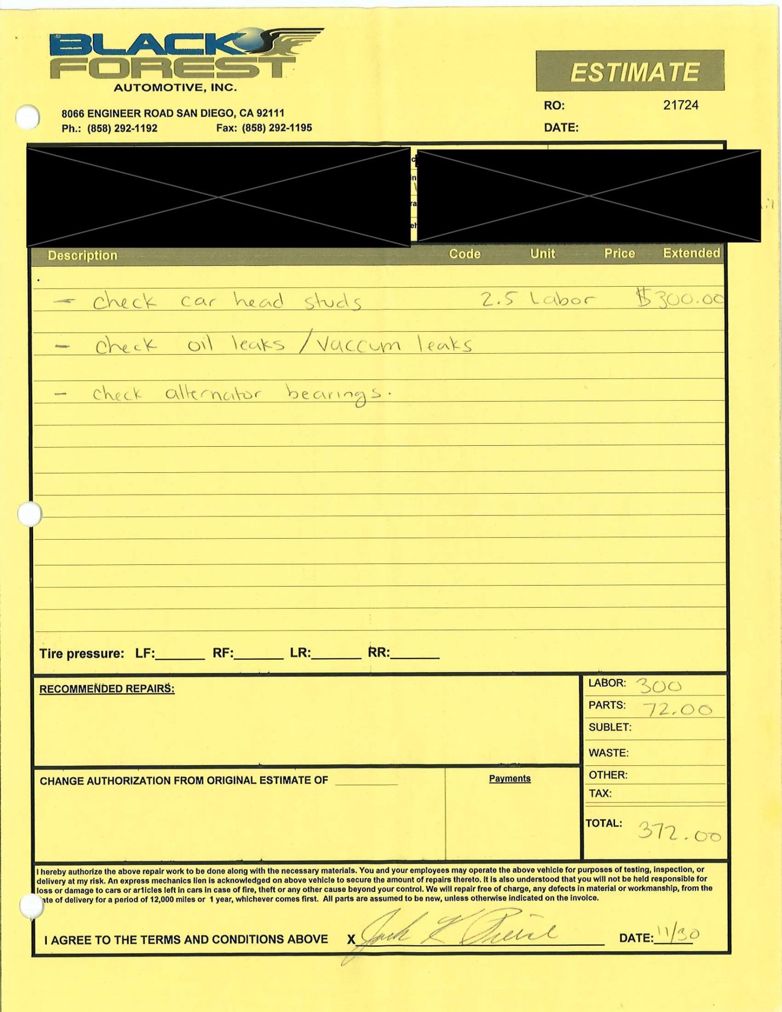 Service record