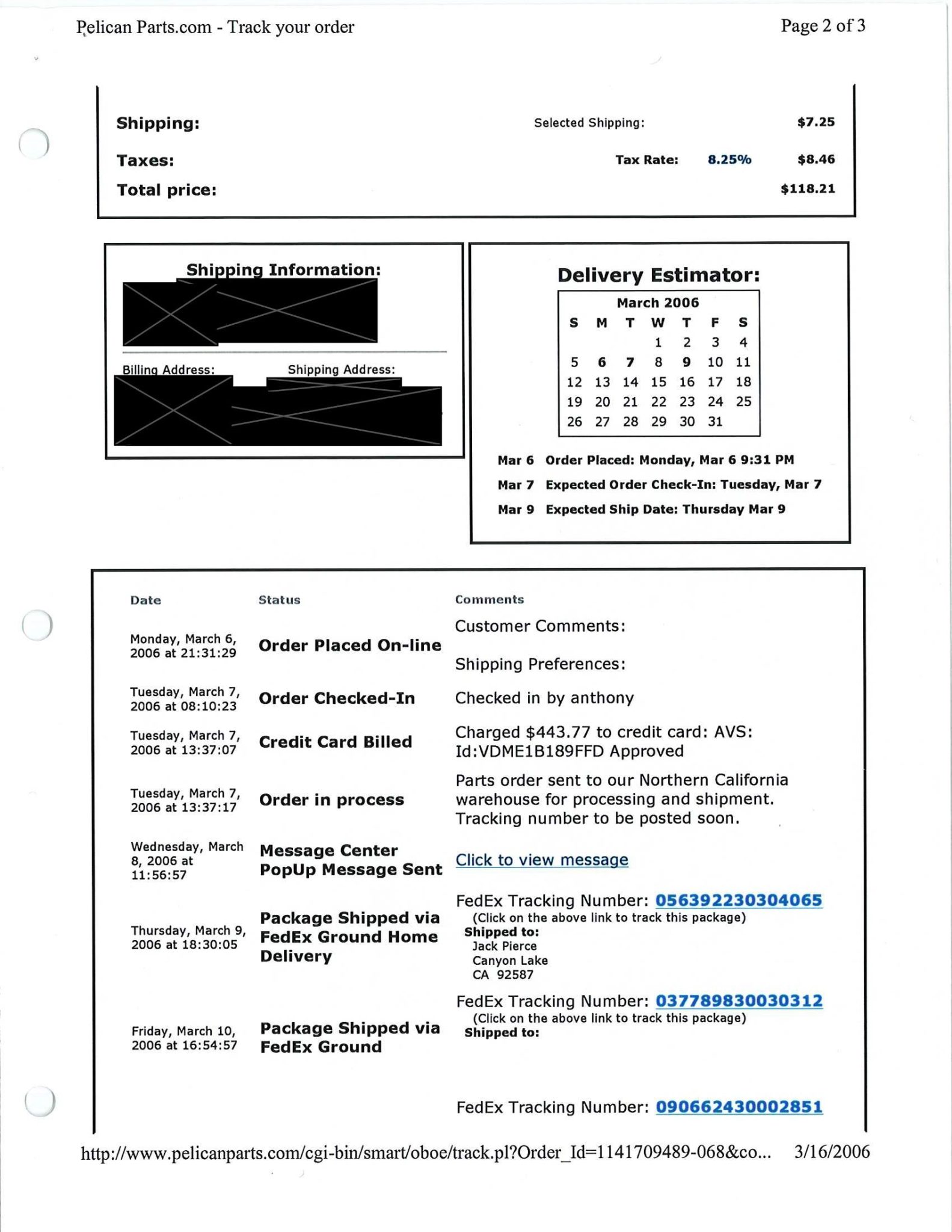Service record