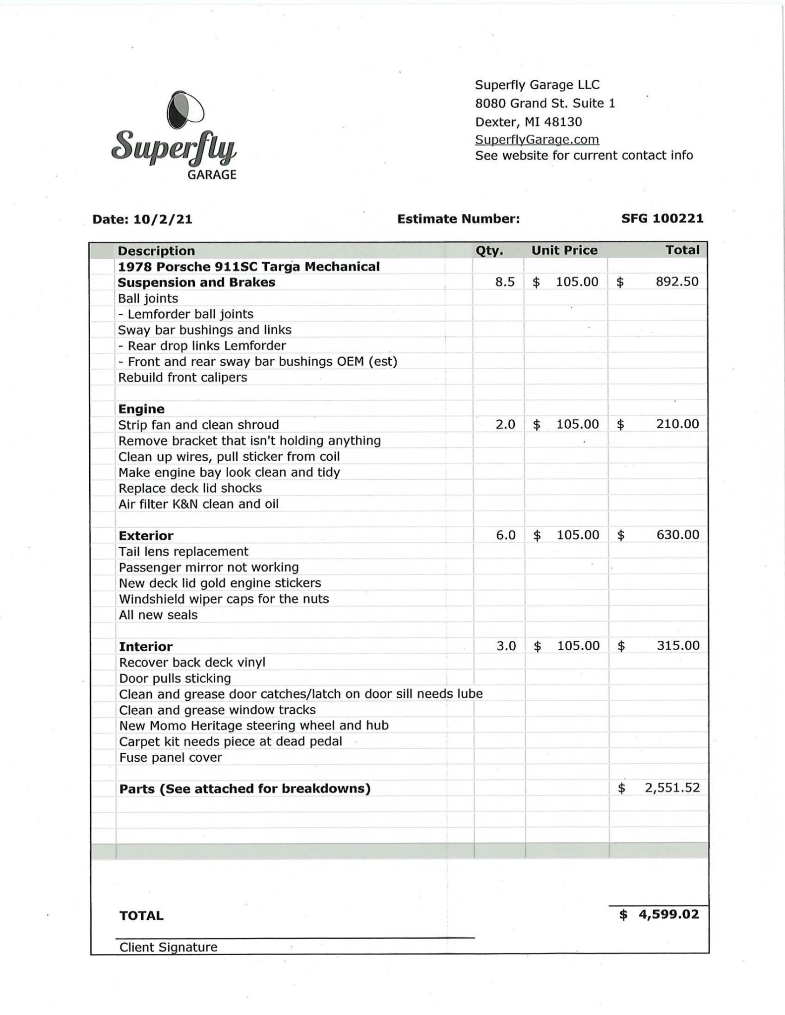 Service record