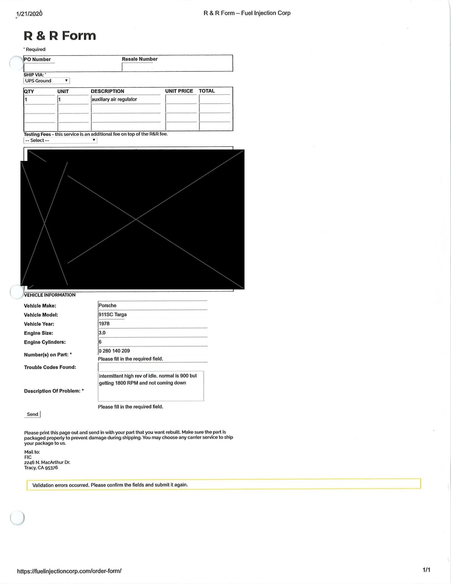 Service record