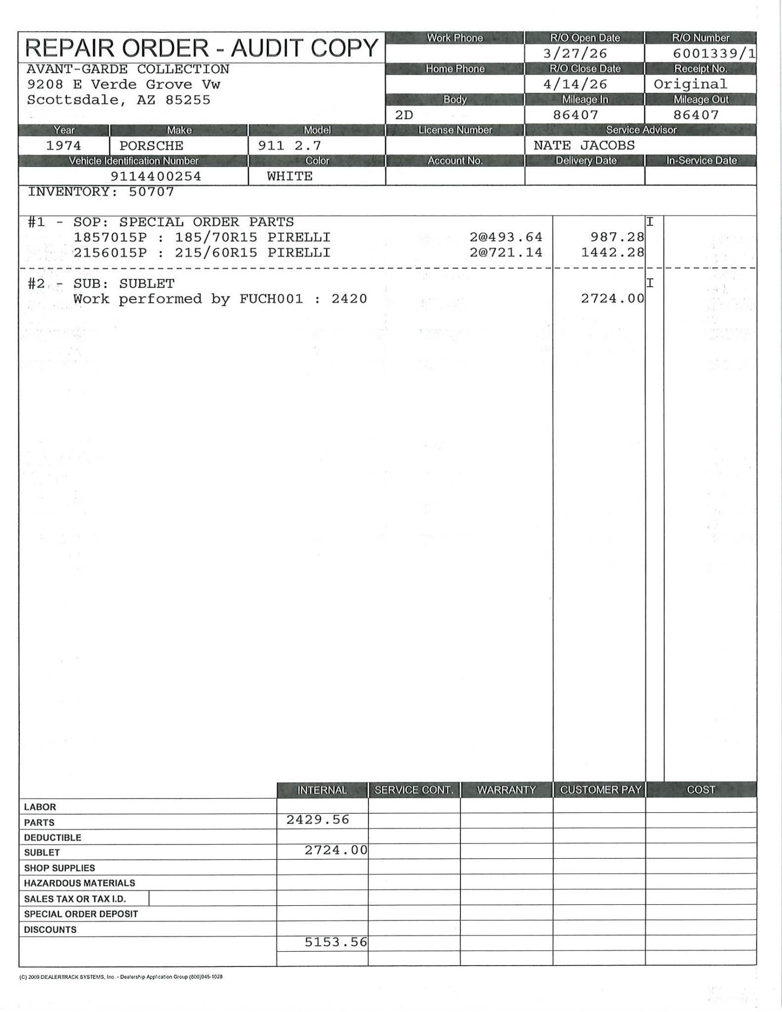 Service record