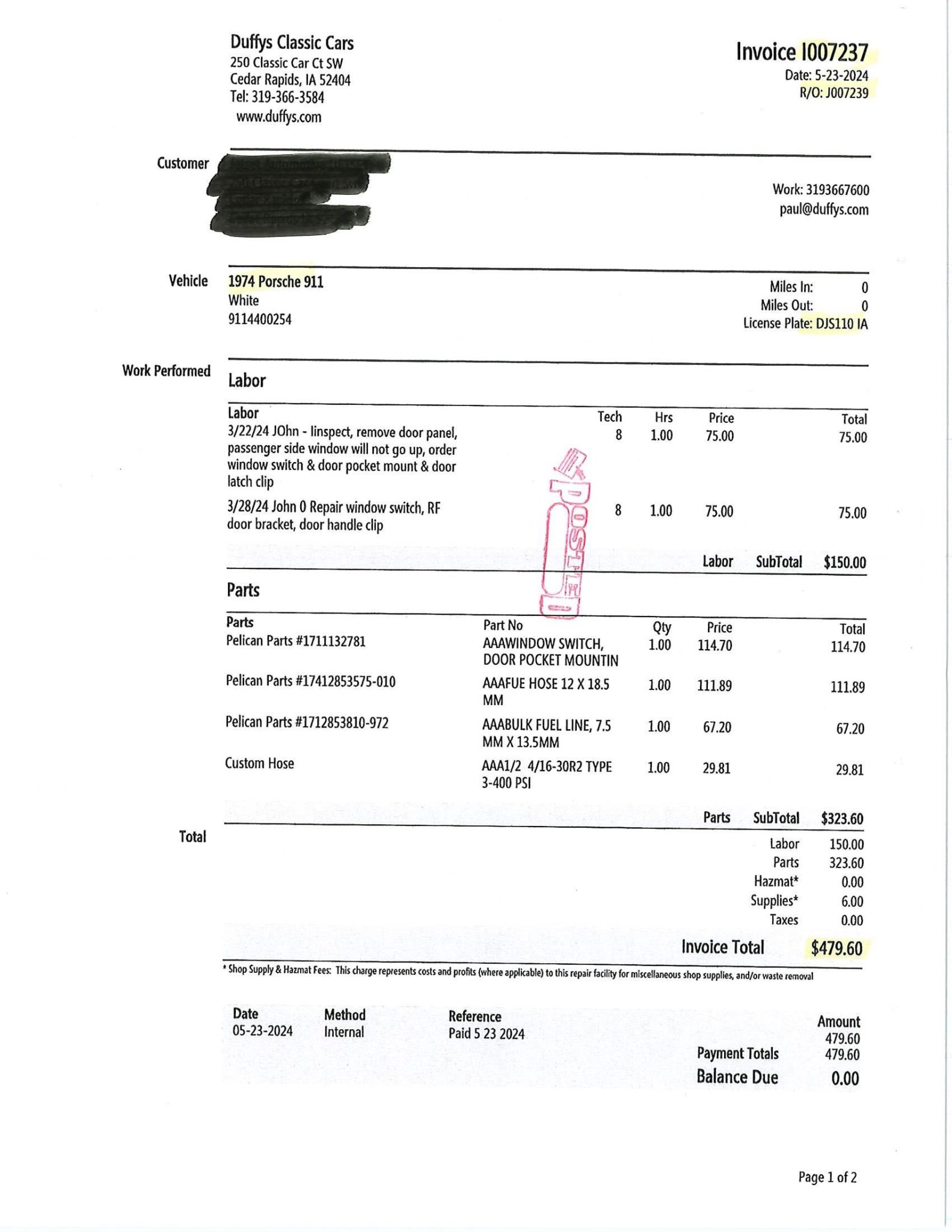 Service record