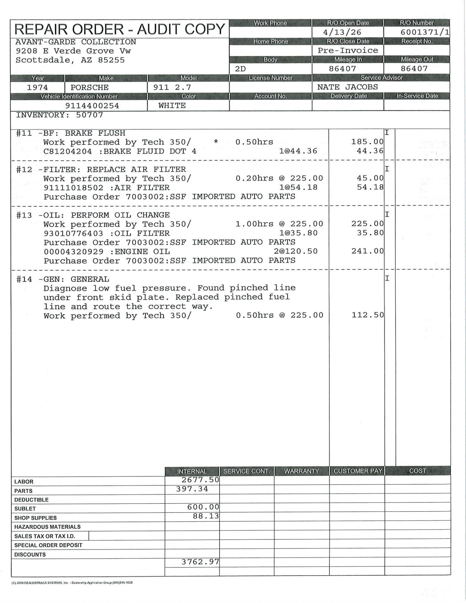 Service record