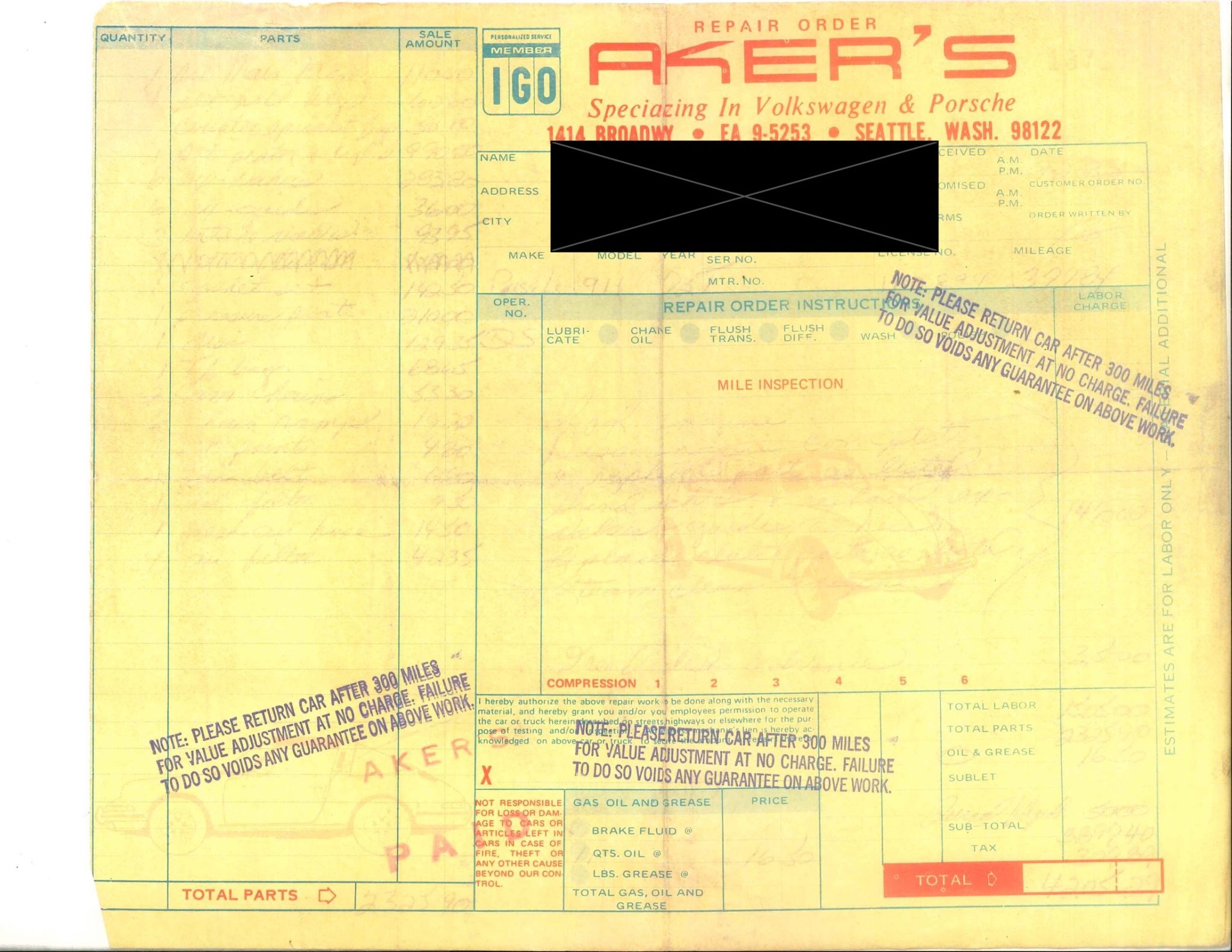 Service record