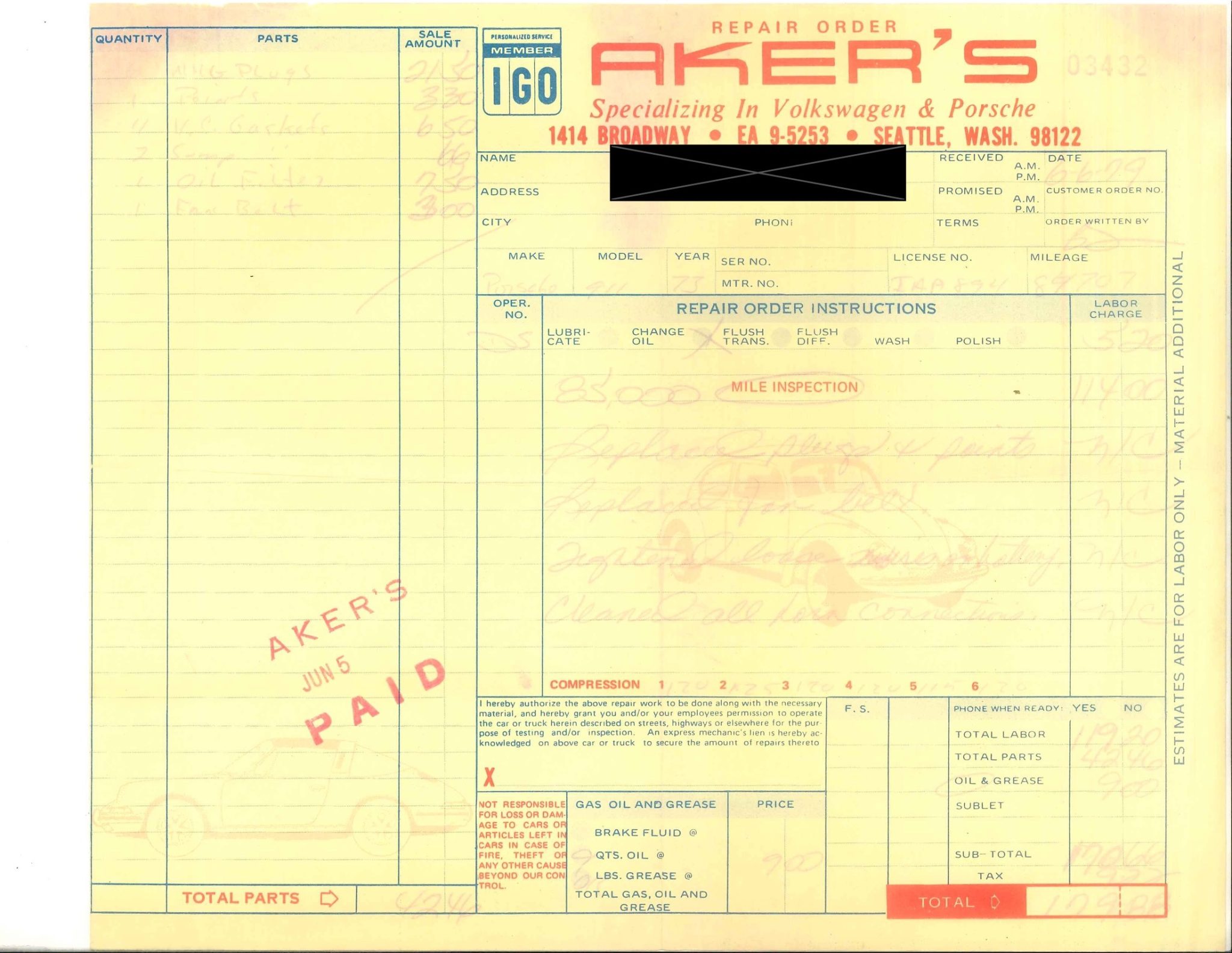 Service record
