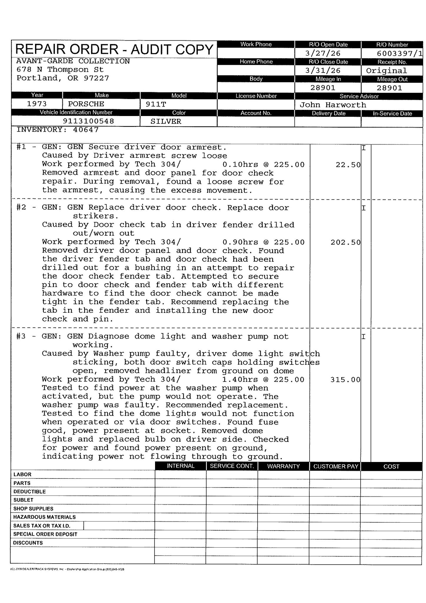 Service record
