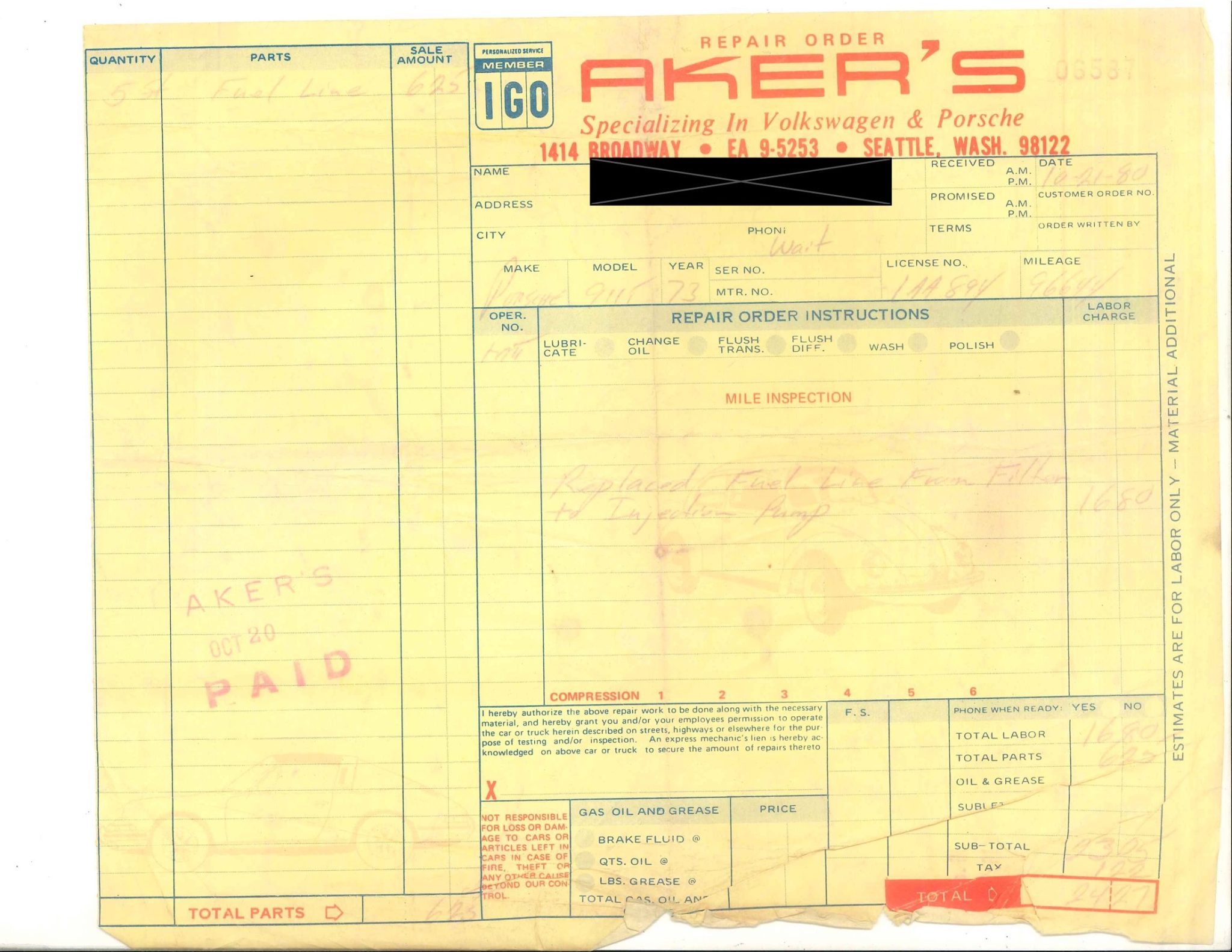 Service record