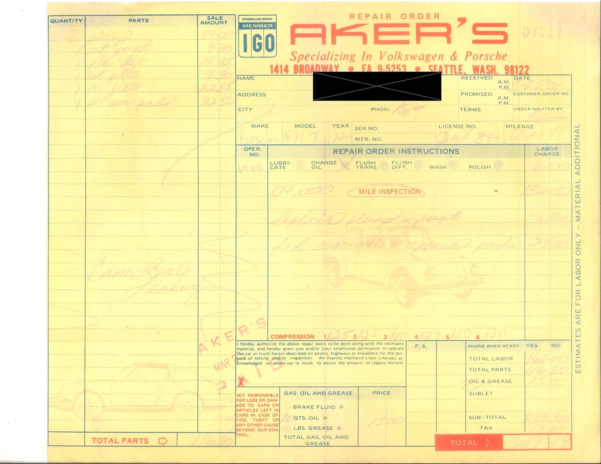 Service record