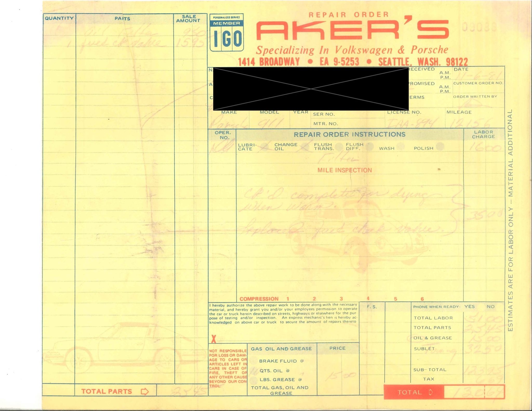 Service record