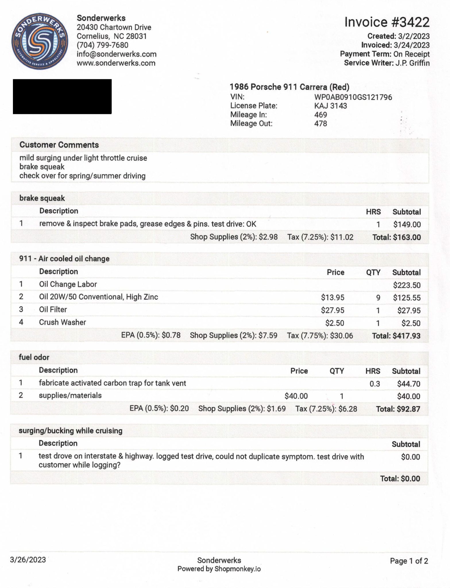 Service record