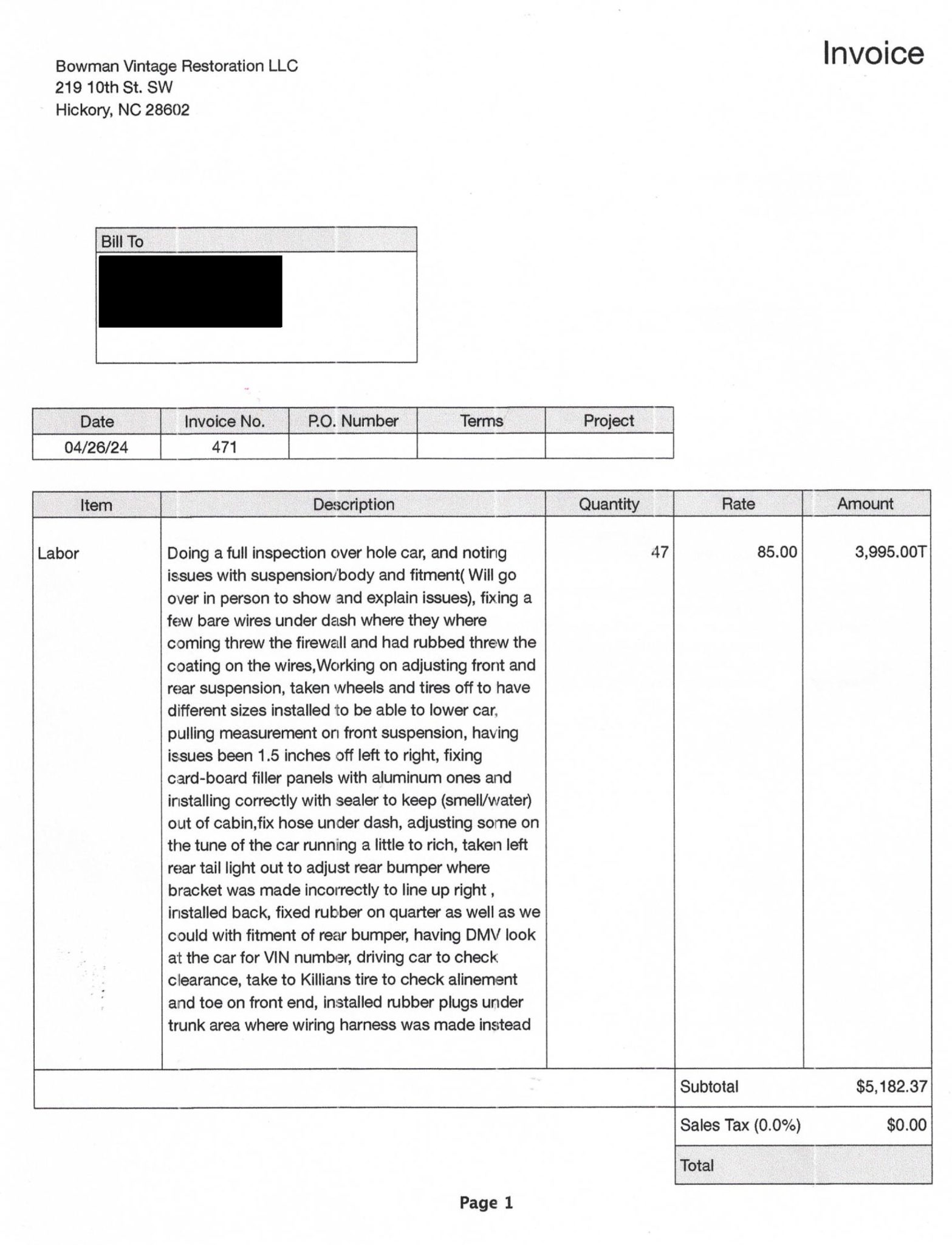 Service record