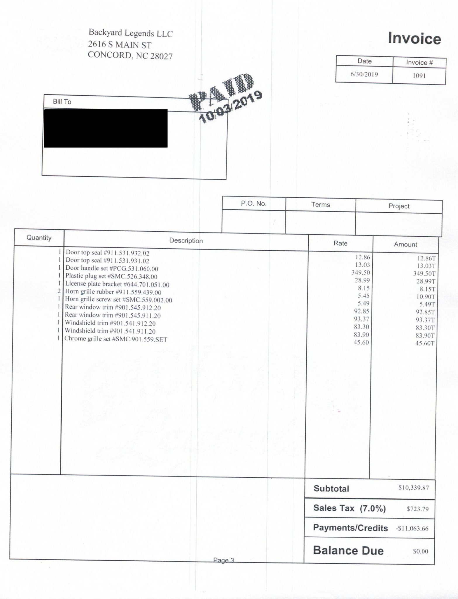 Service record