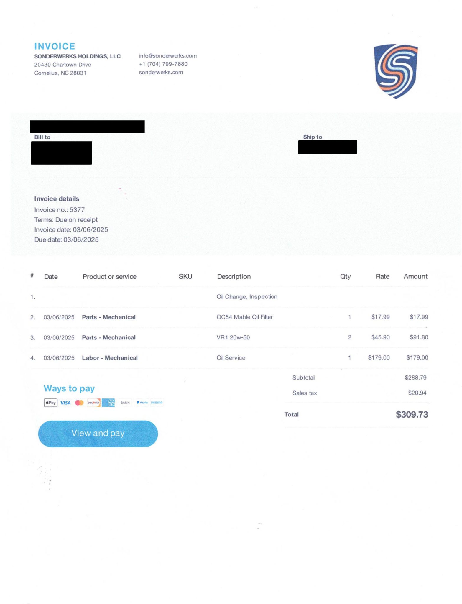 Service record