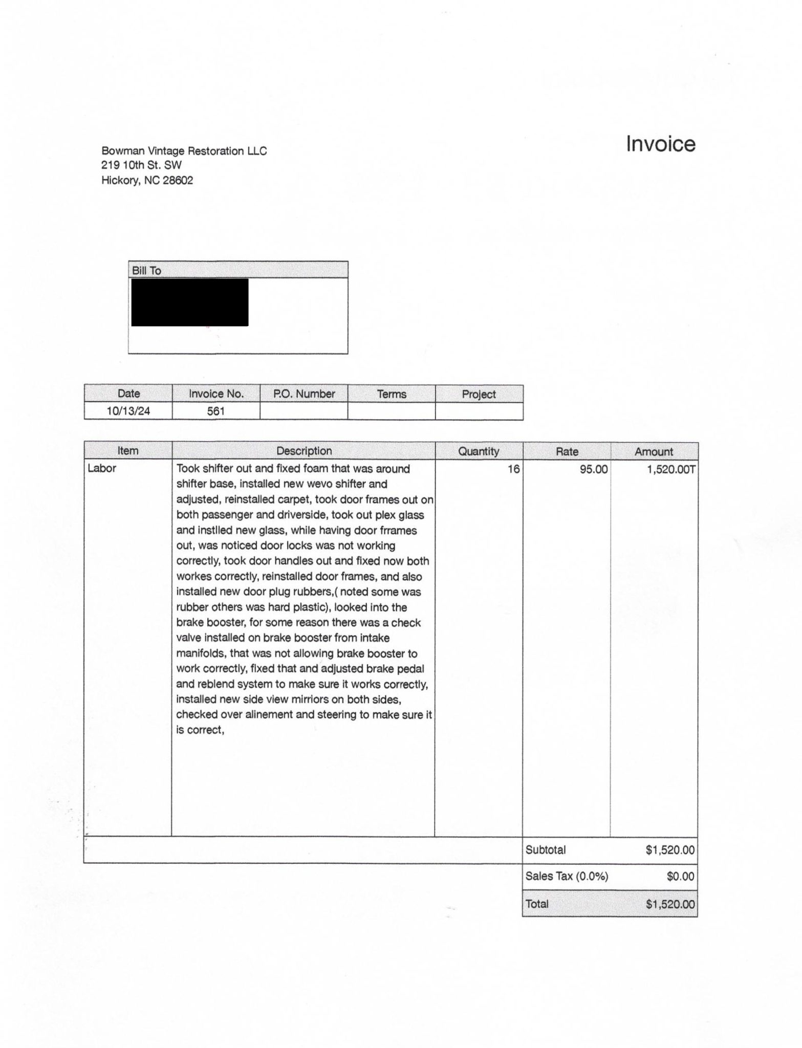 Service record
