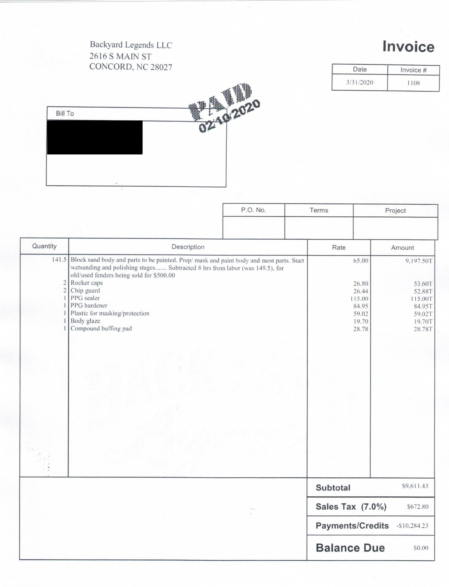 Service record