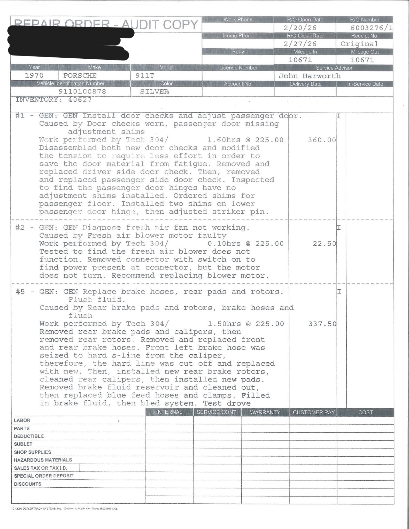 Service record