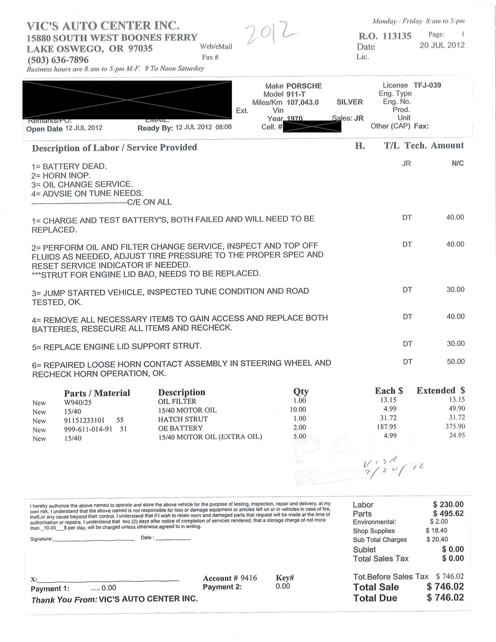 Service record