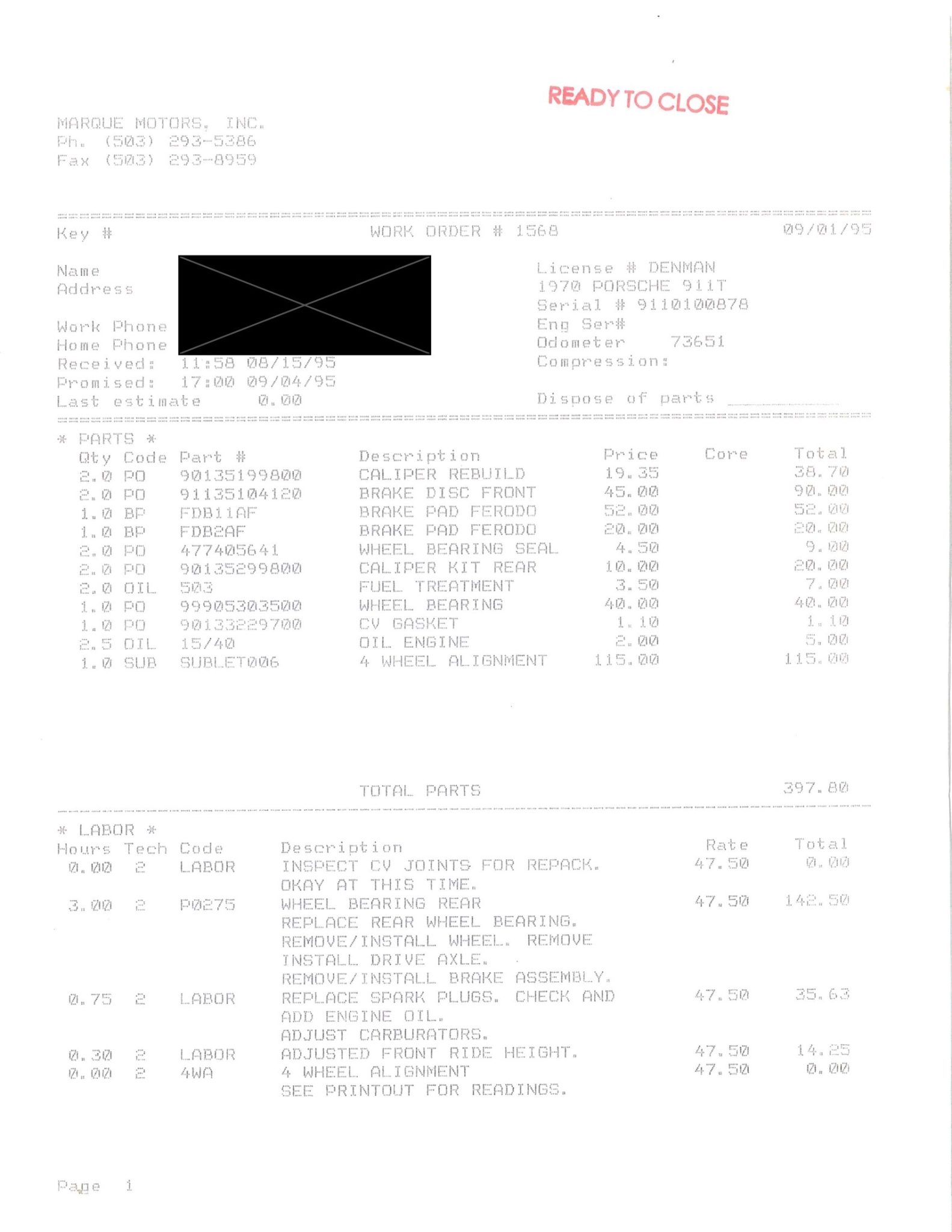 Service record