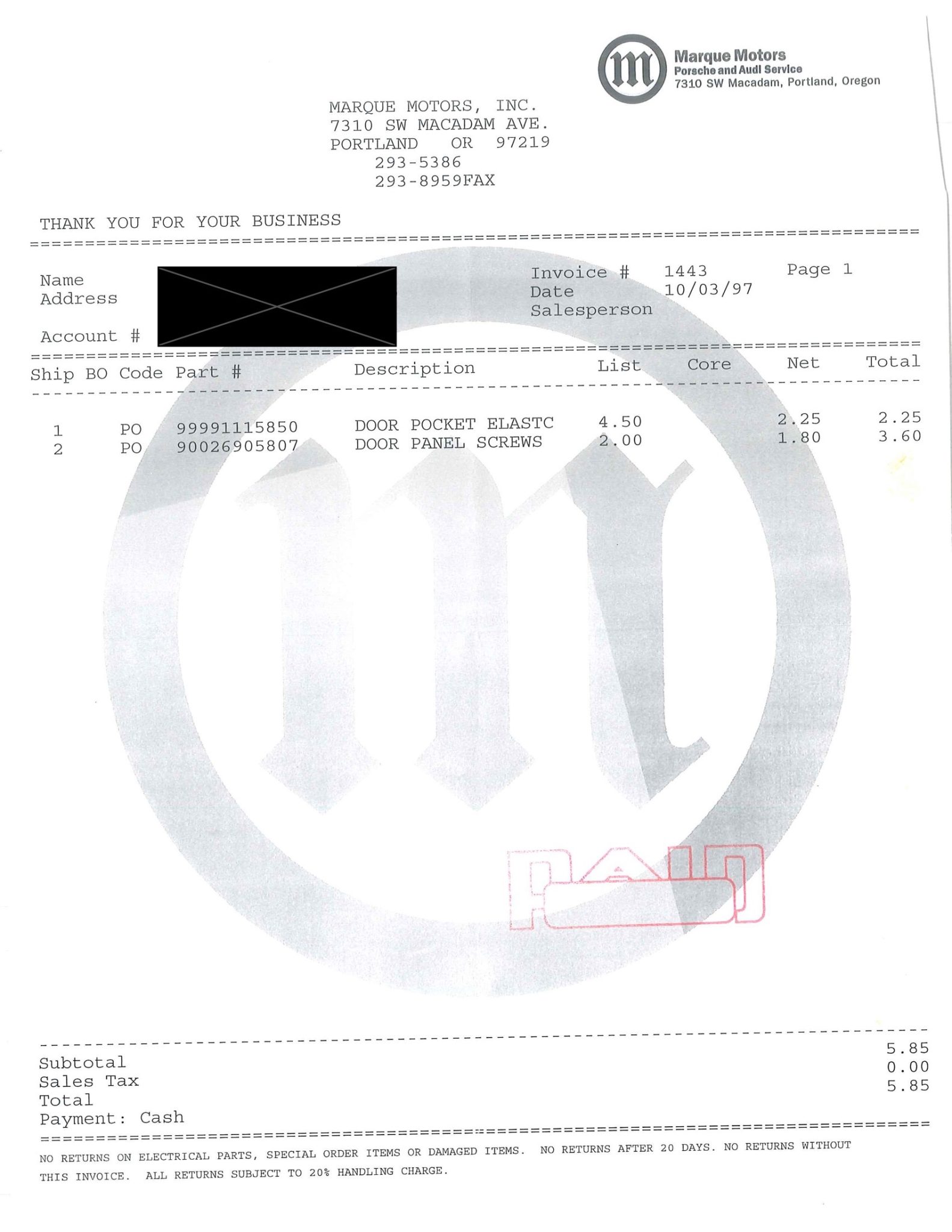 Service record