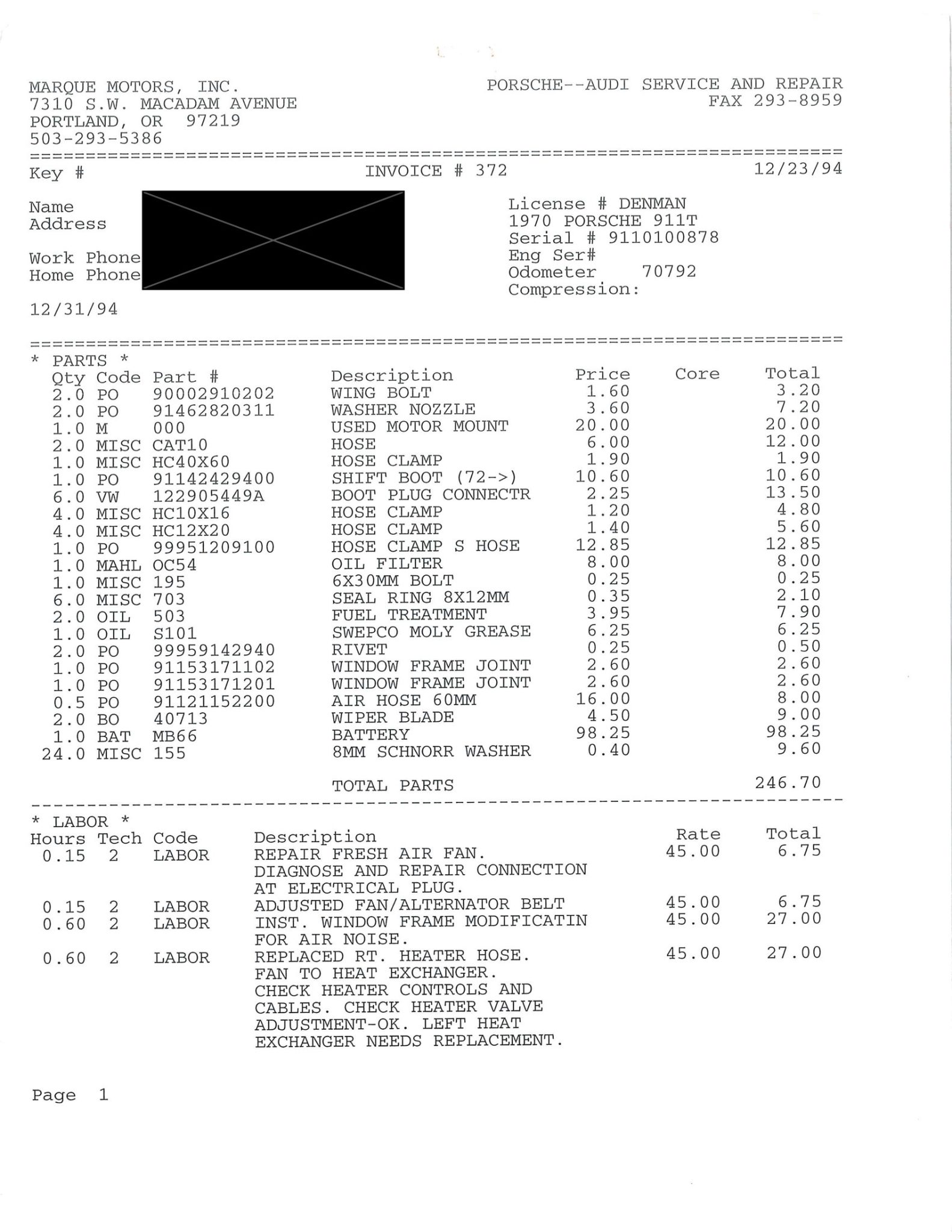 Service record