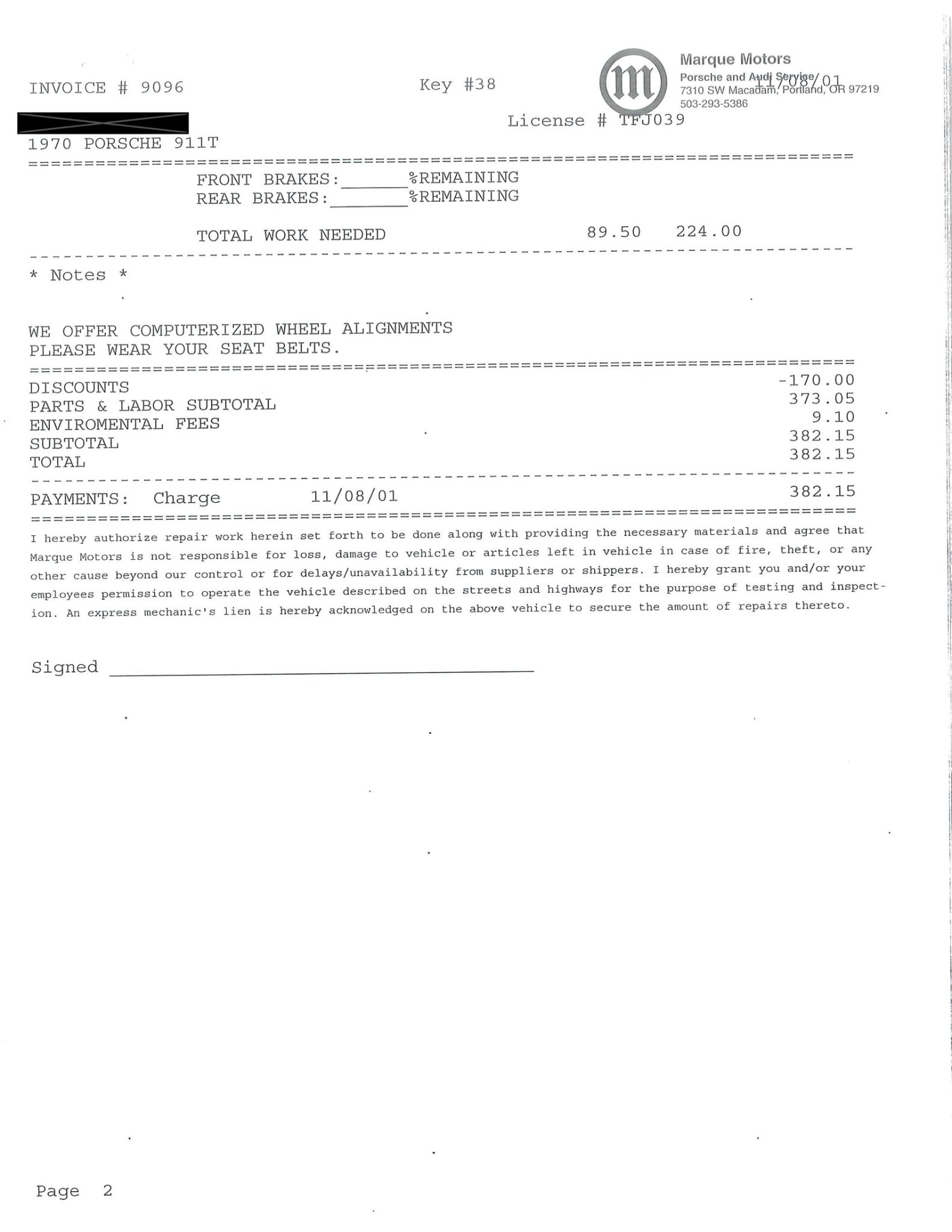Service record