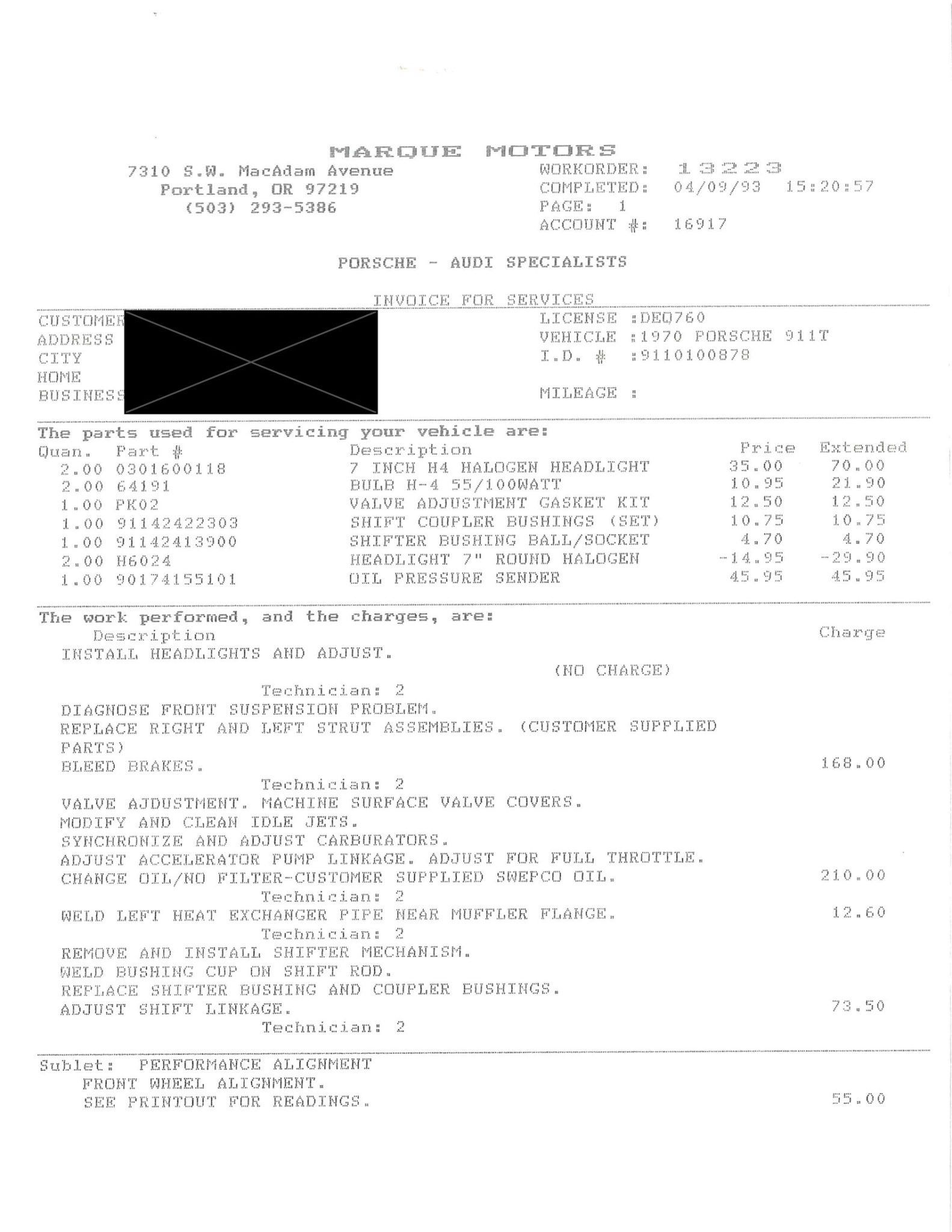 Service record