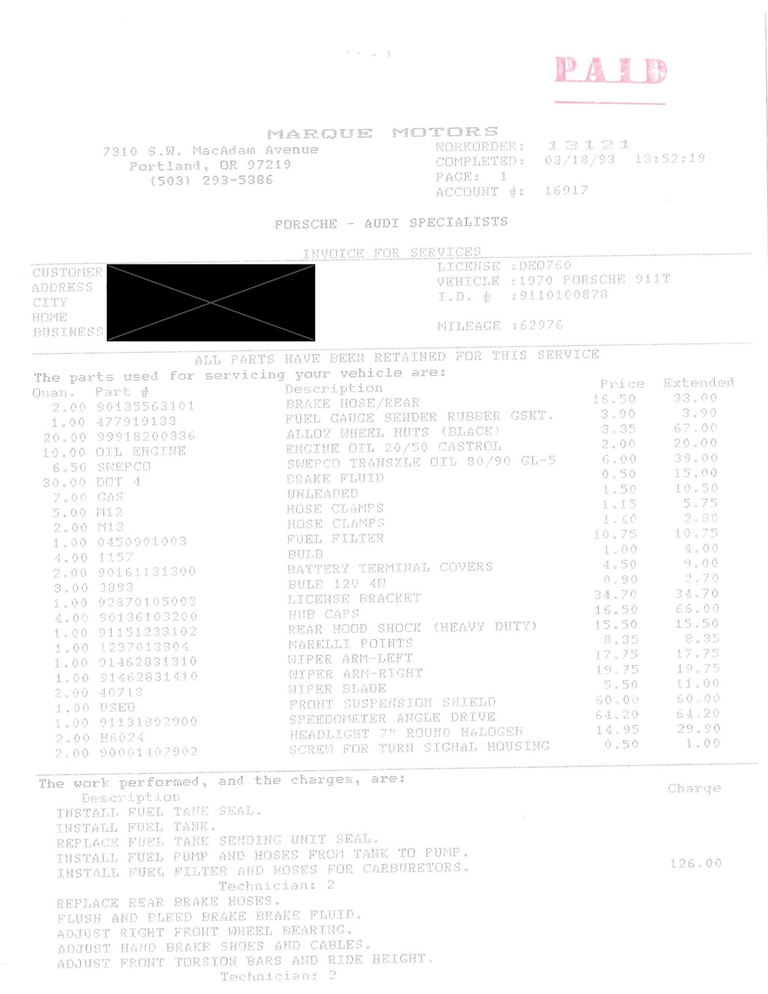 Service record