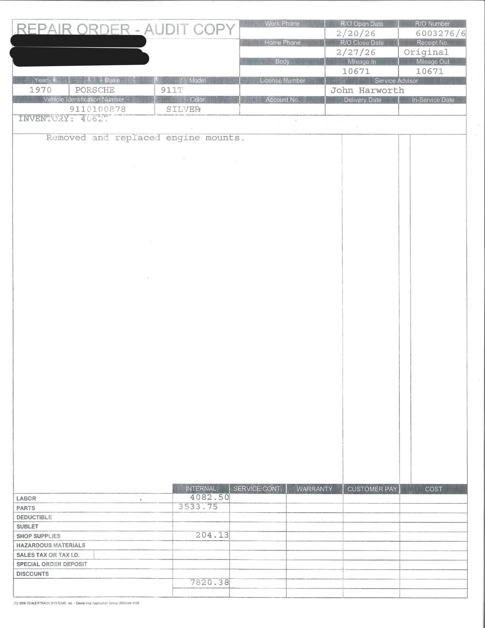 Service record