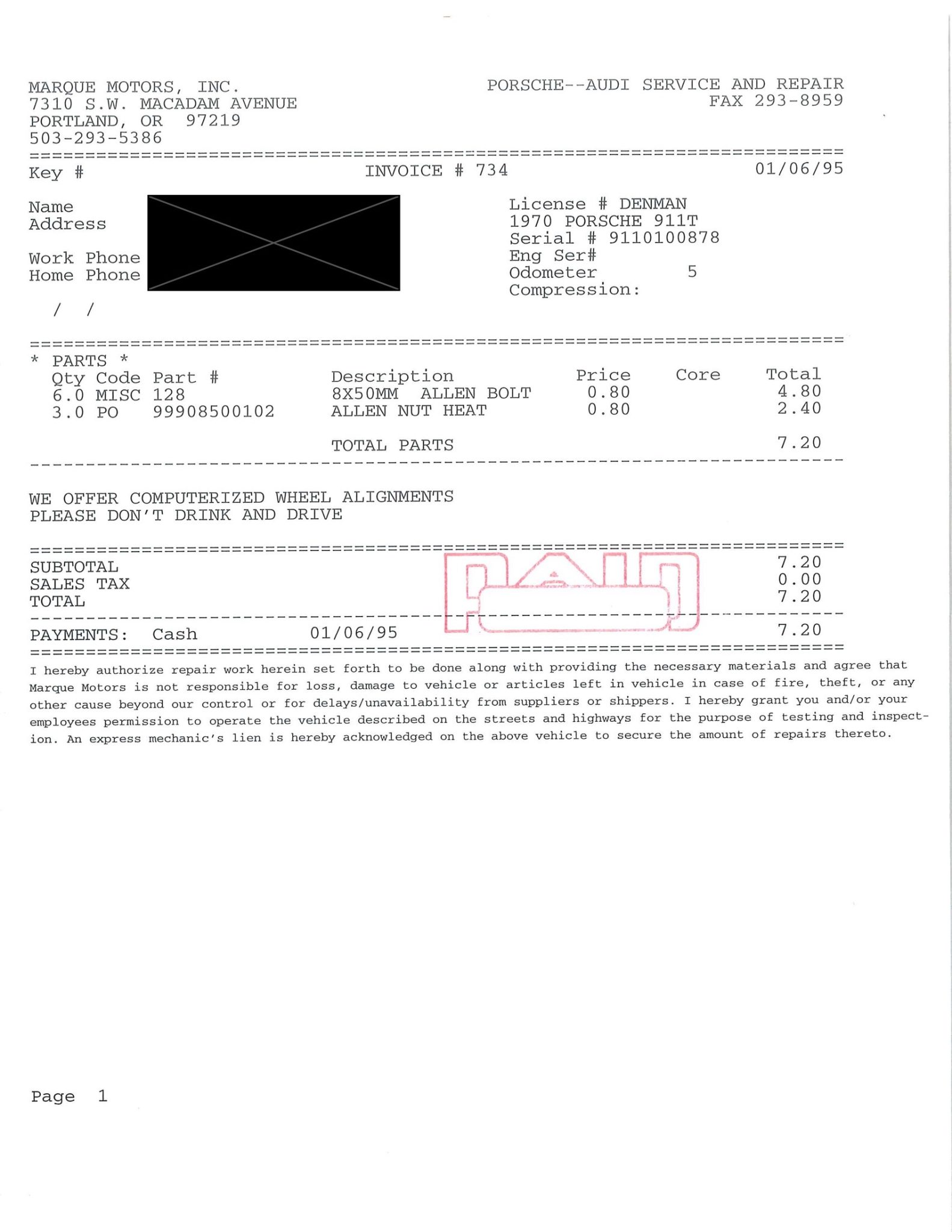 Service record