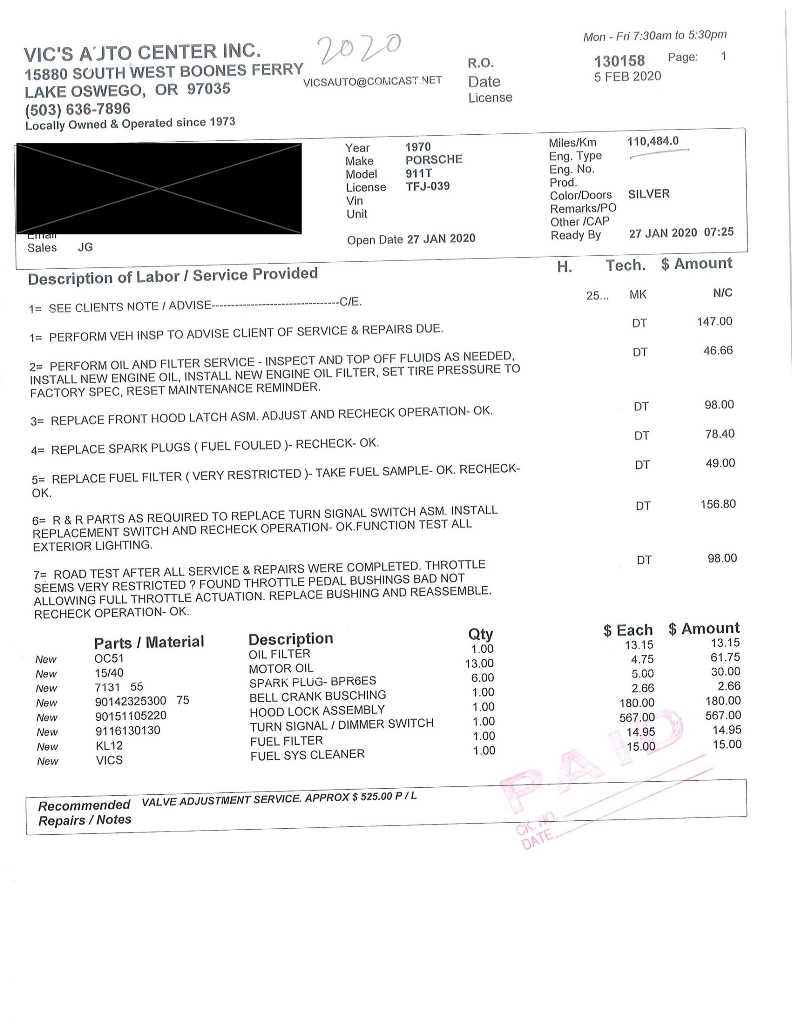 Service record