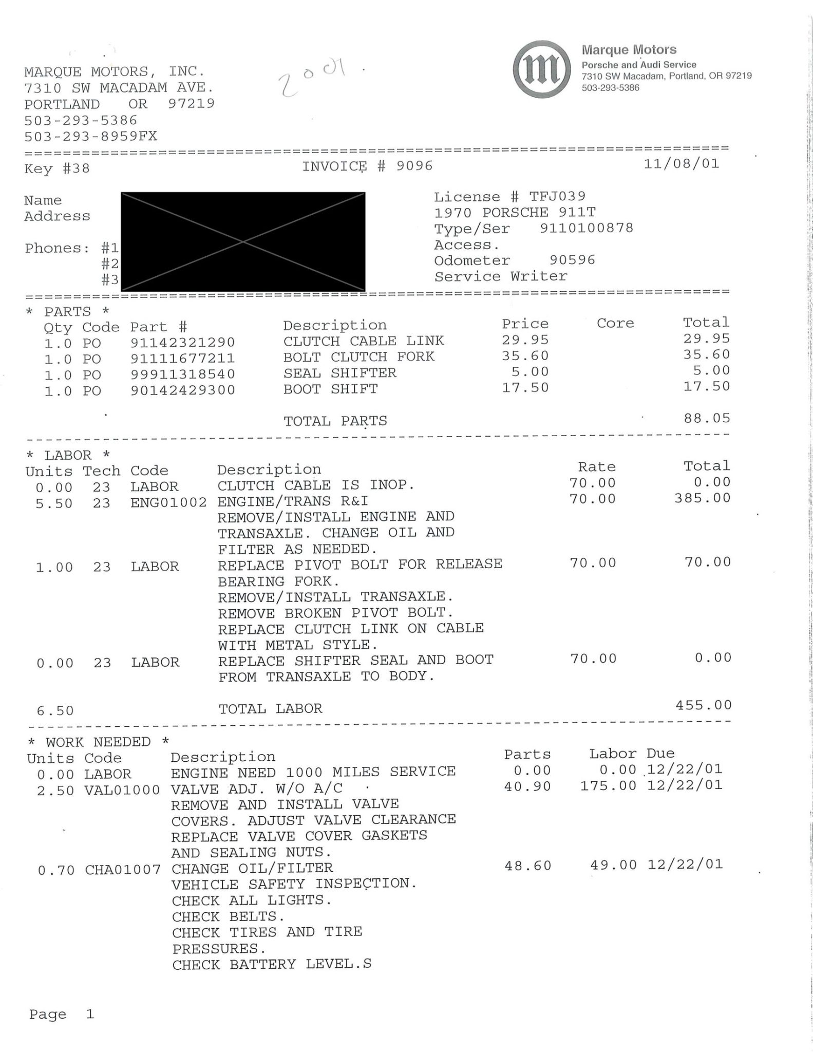 Service record